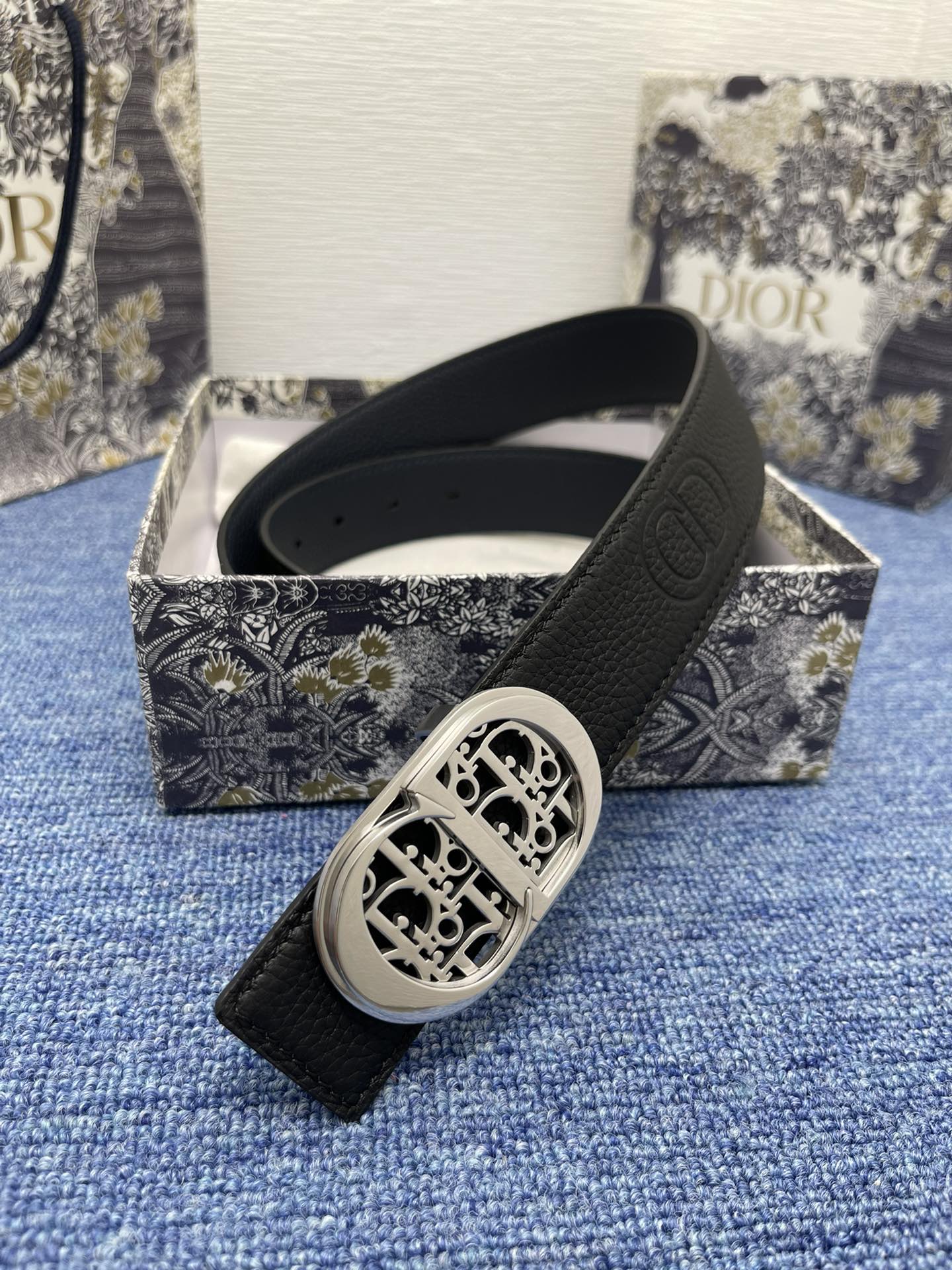 Dior Pin Buckle Belt Black Adjustable M