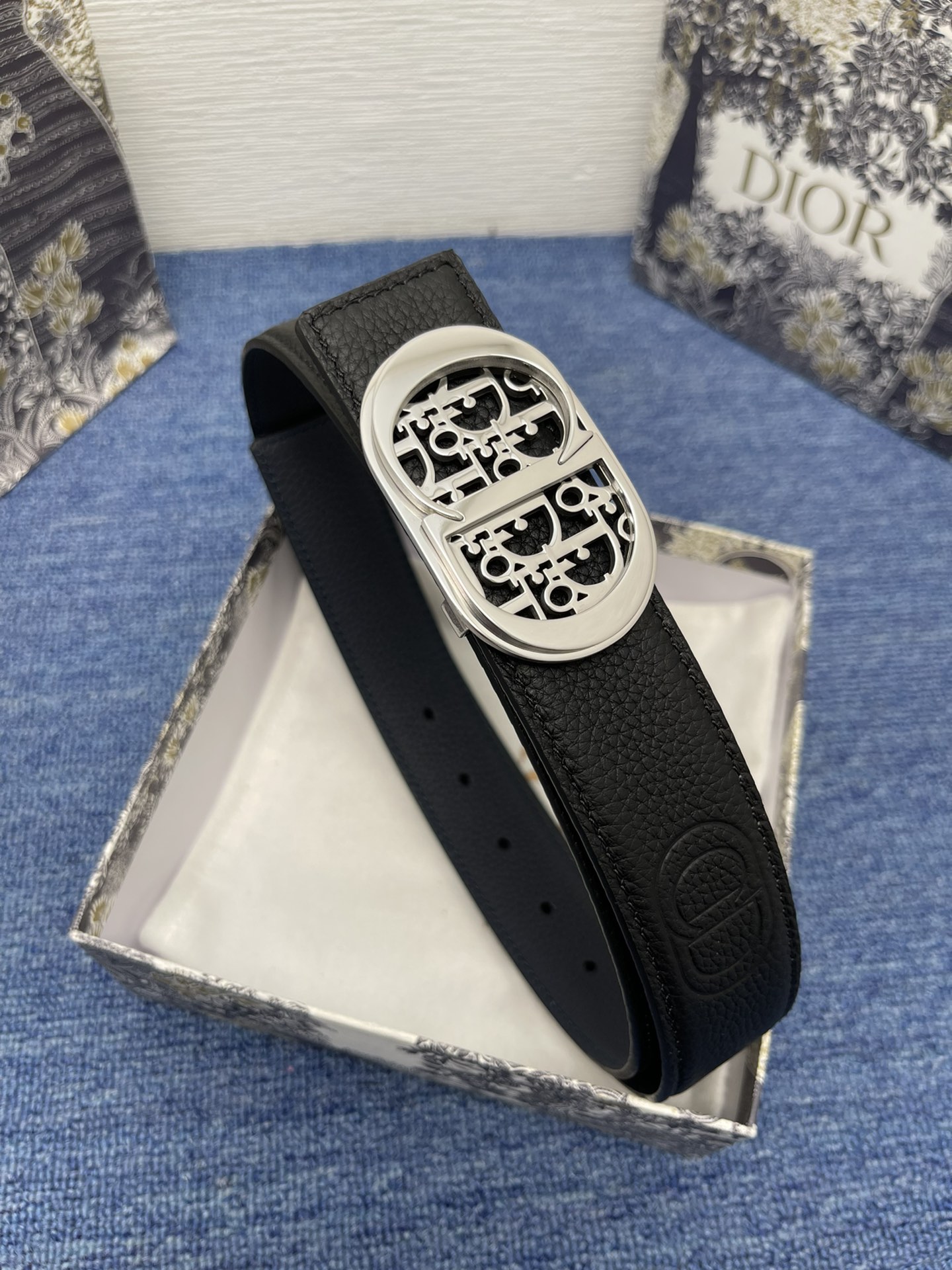 Dior Pin Buckle Belt Black Adjustable M