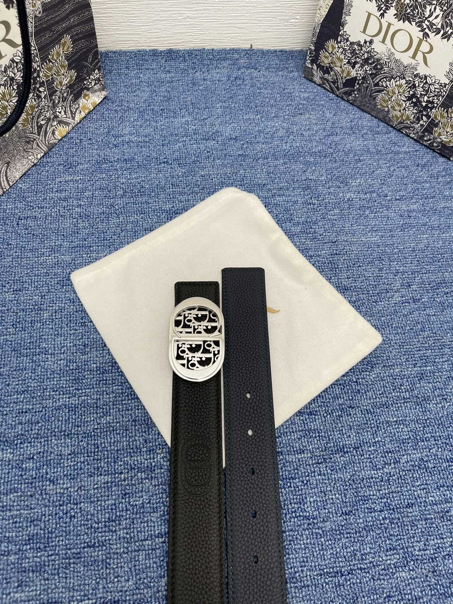 Dior Pin Buckle Belt Black Adjustable M