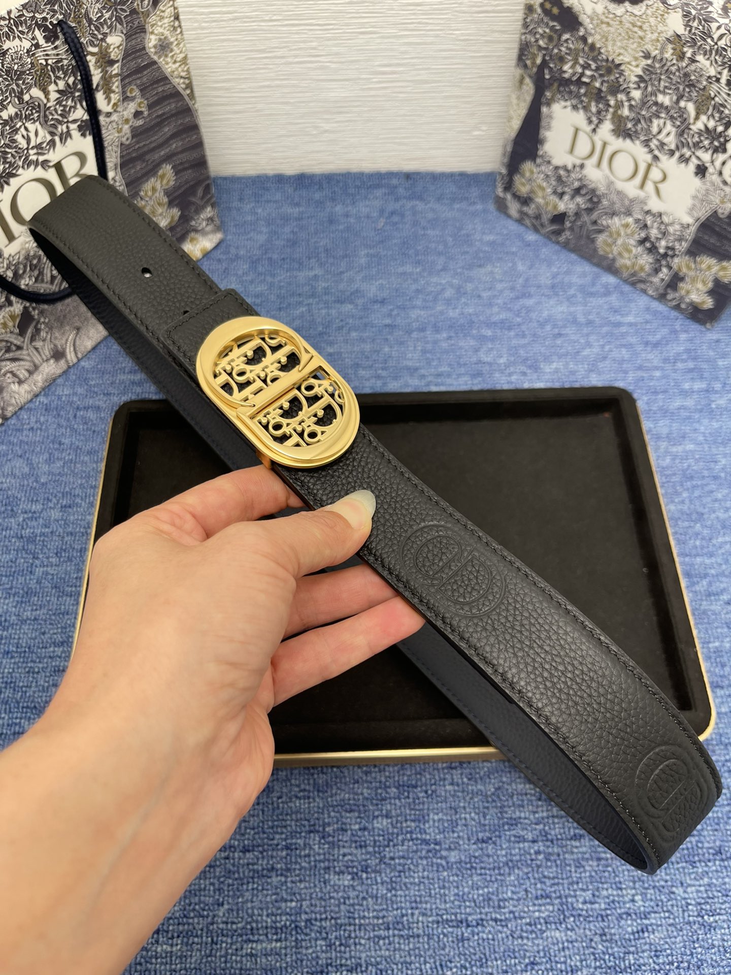 Dior Pin Buckle Belt Black Adjustable M