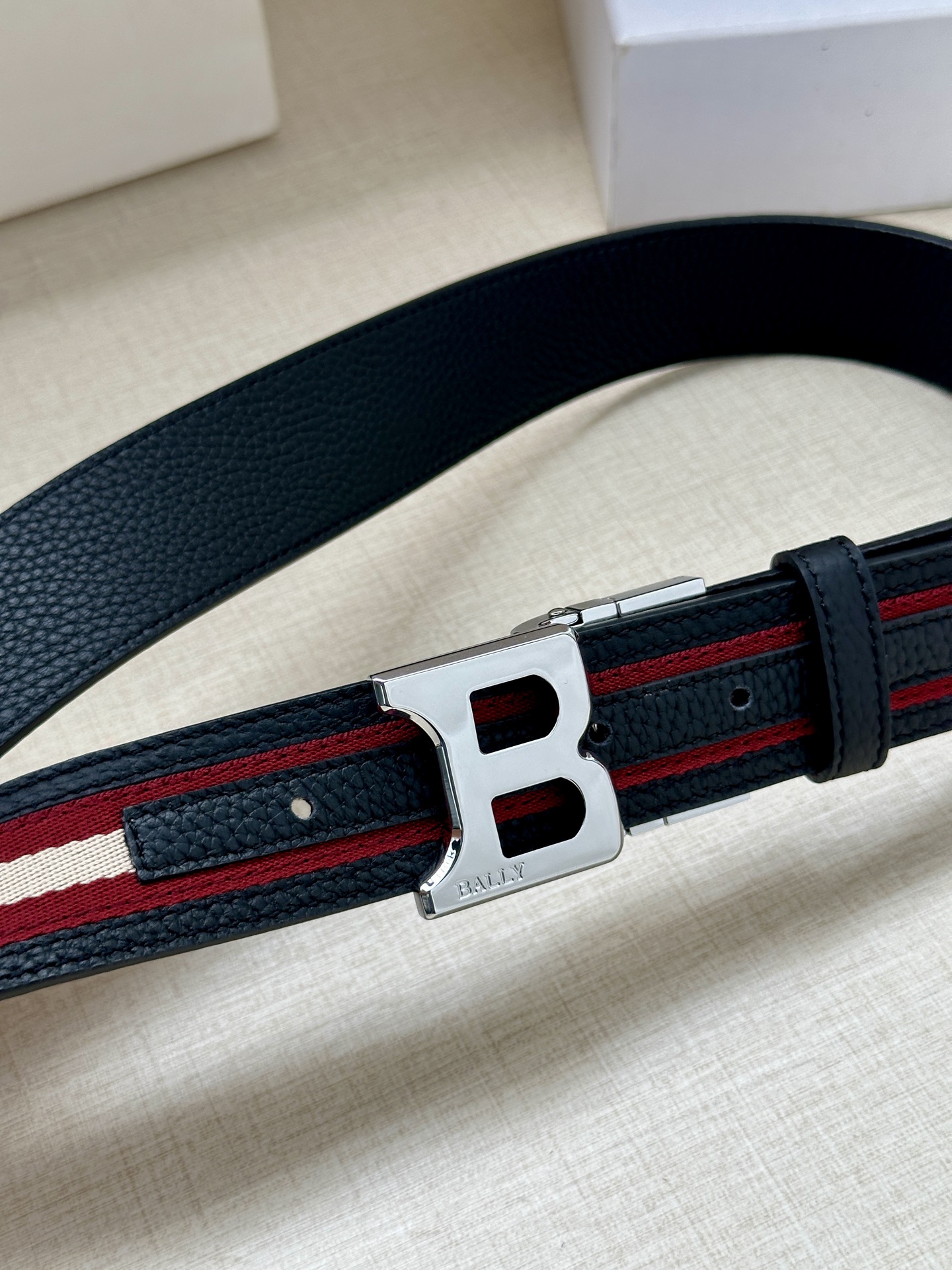 Bally Male Canvas Belt Canvas Blue M-l