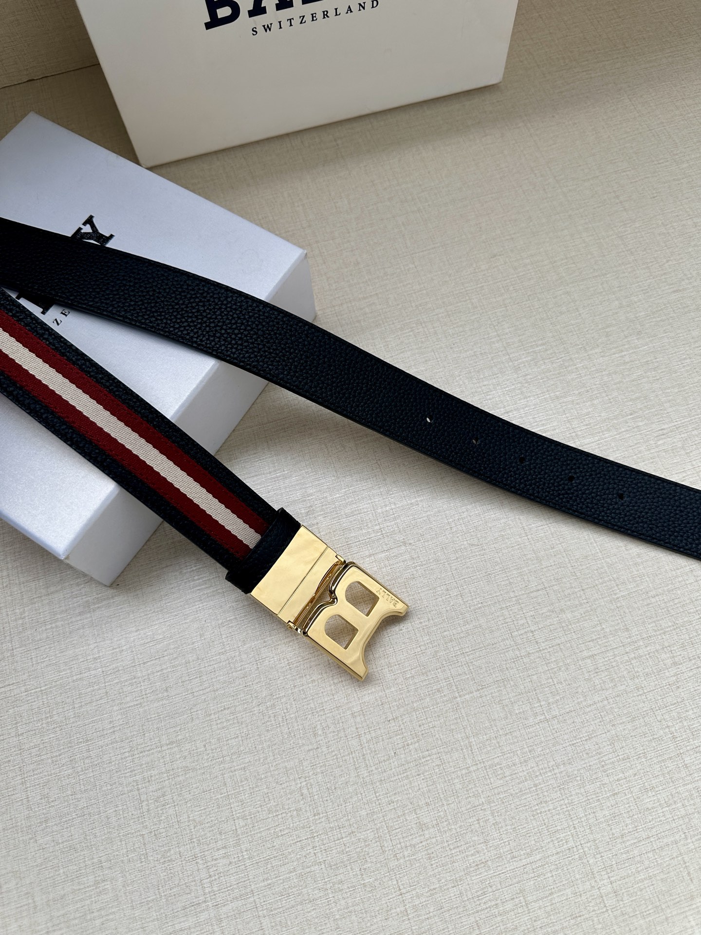 Bally Male Canvas Belt Canvas Blue M-l