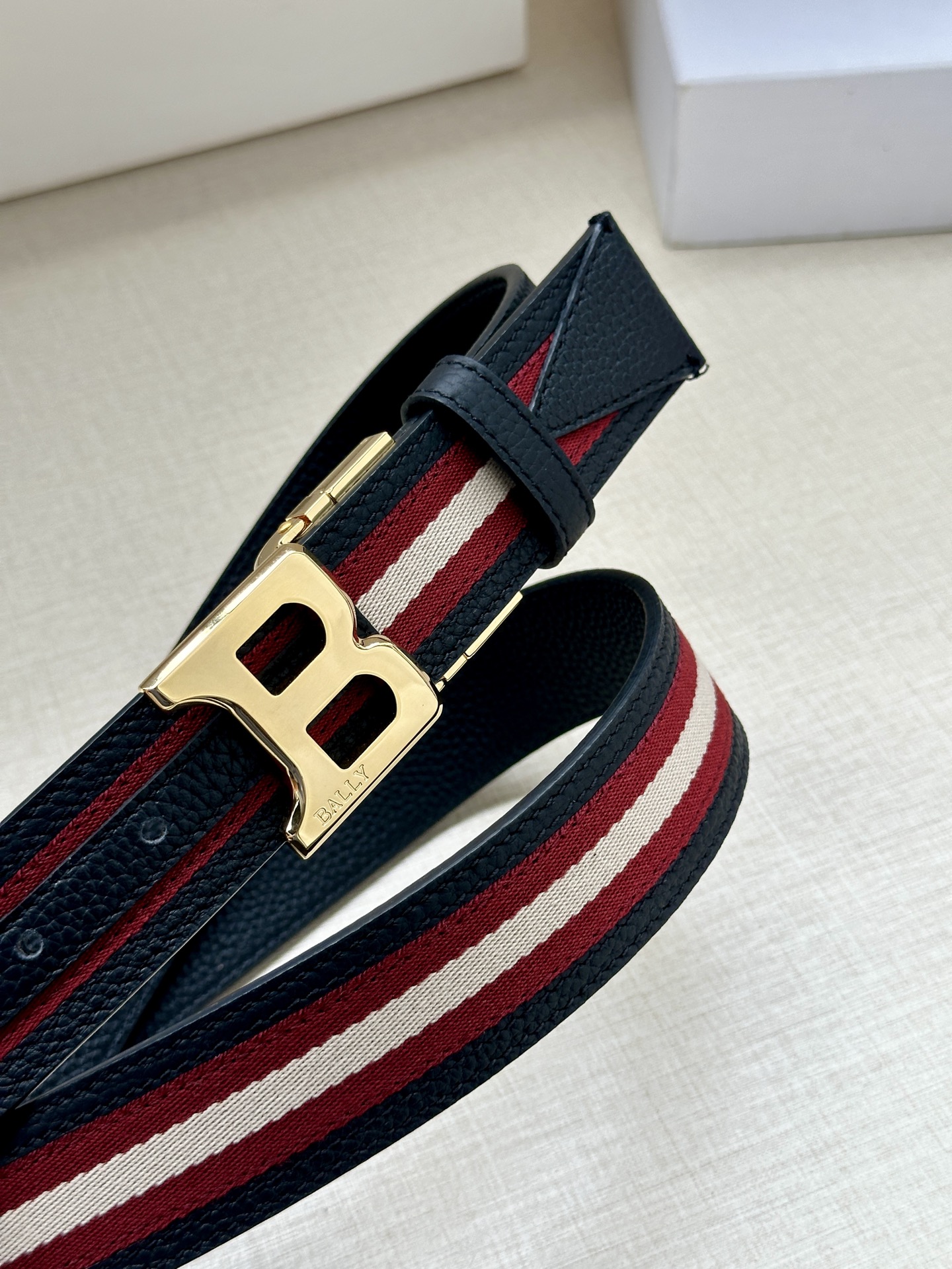 Bally Male Canvas Belt Canvas Blue M-l