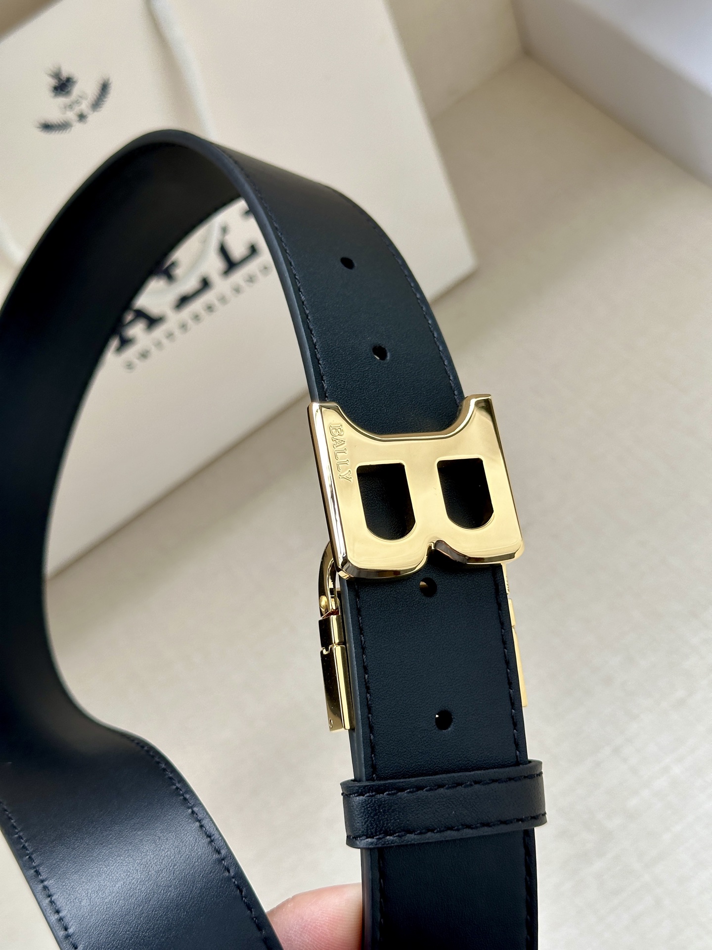 Bally Male Canvas Belt Canvas Blue M-l