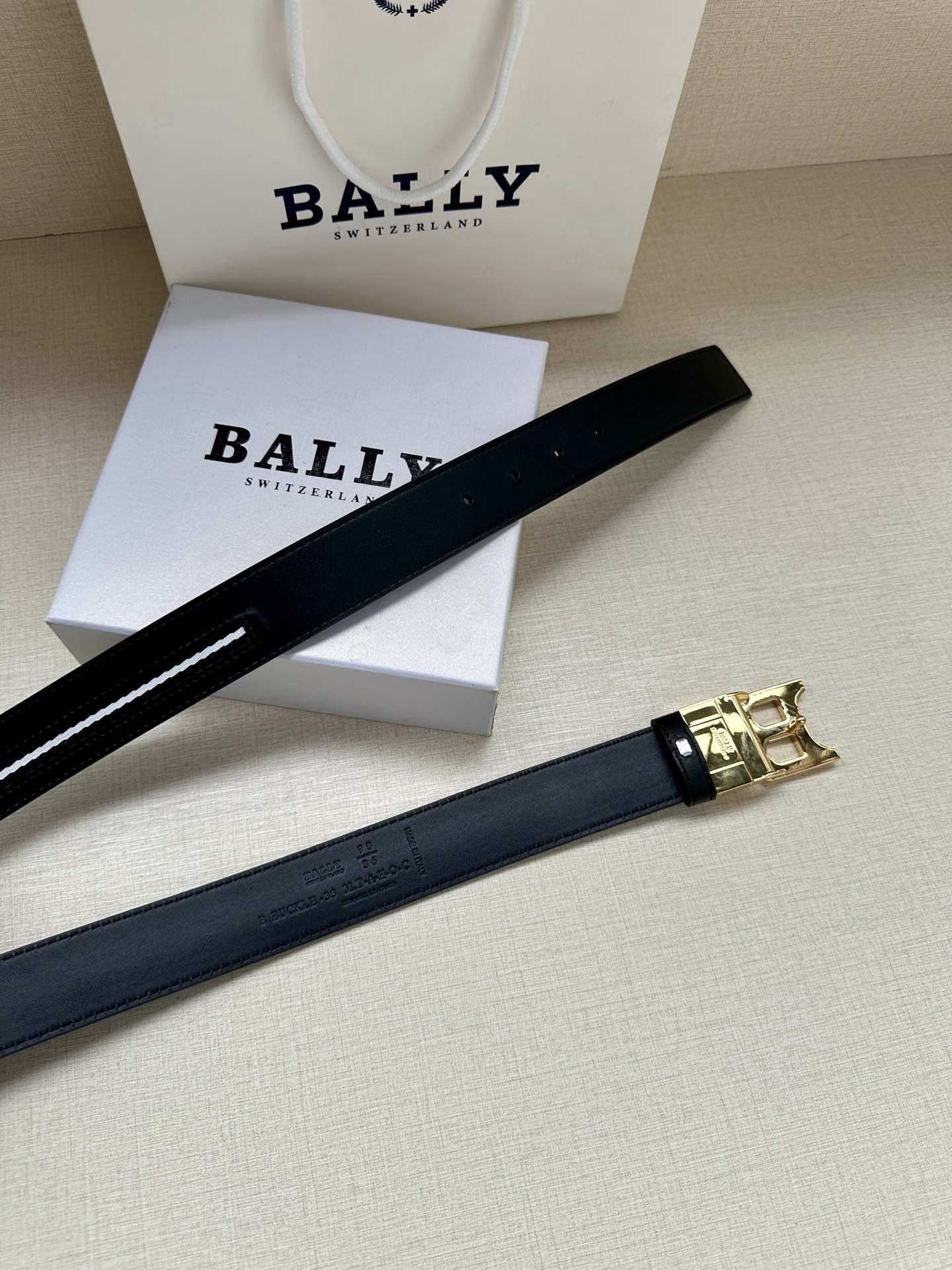 Bally Male Canvas Belt Canvas Blue M-l