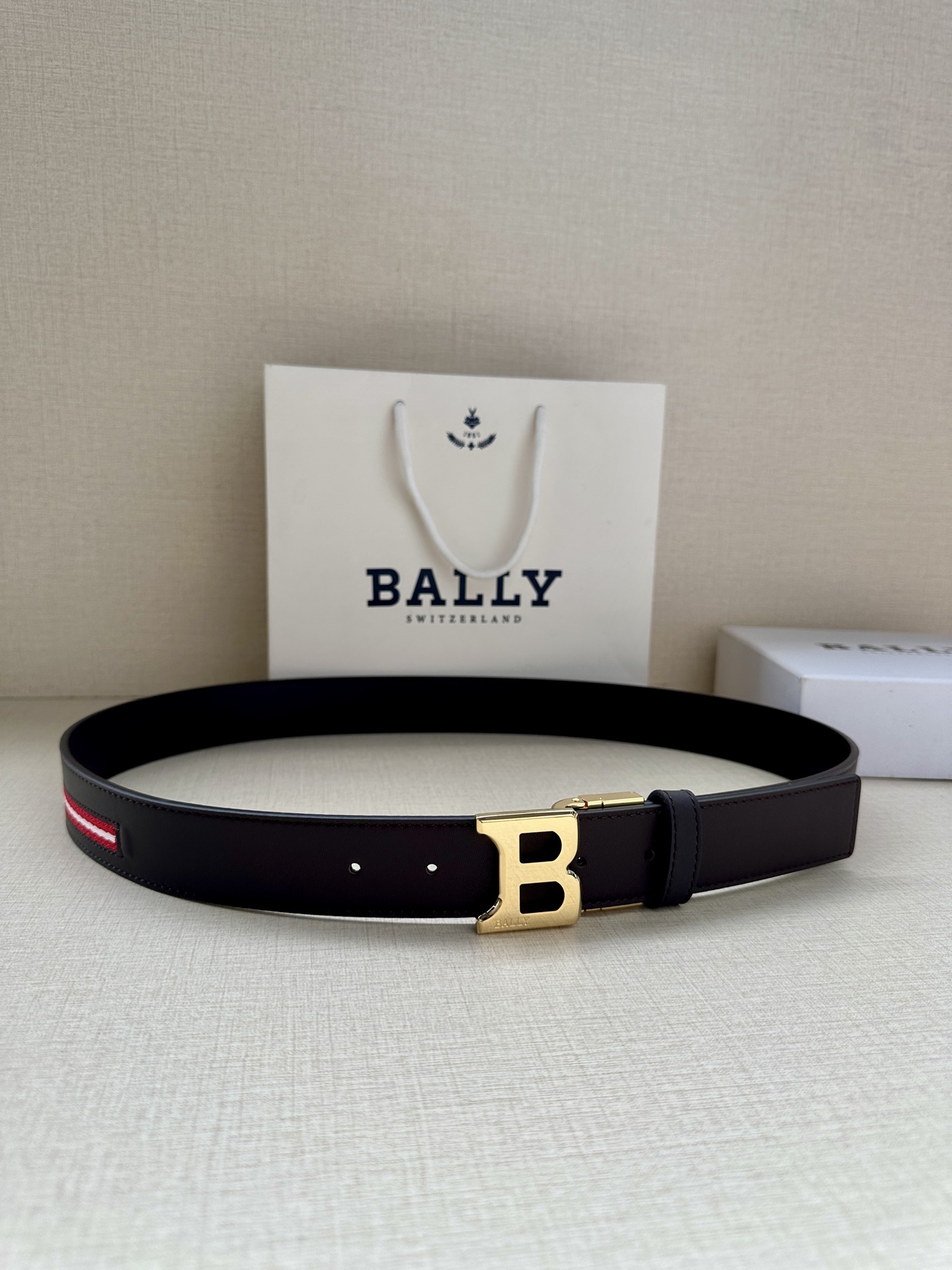 Bally Male Canvas Belt Canvas Blue M-l