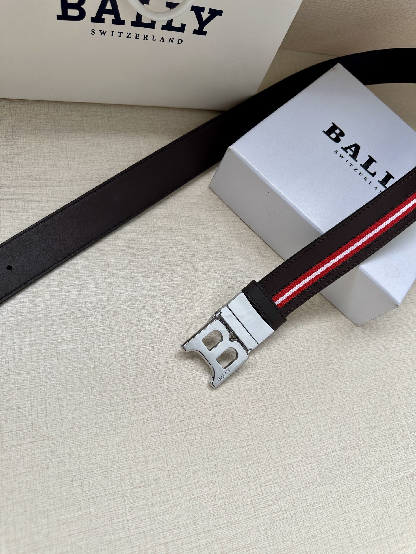 Bally Male Canvas Belt Canvas Blue M-l