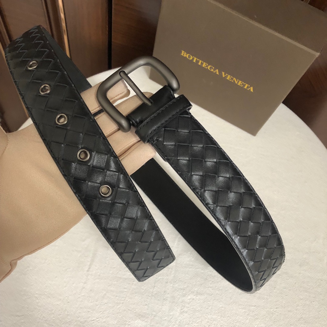 Bottega Veneta Male Leather Belt Top Grain Leather M-l