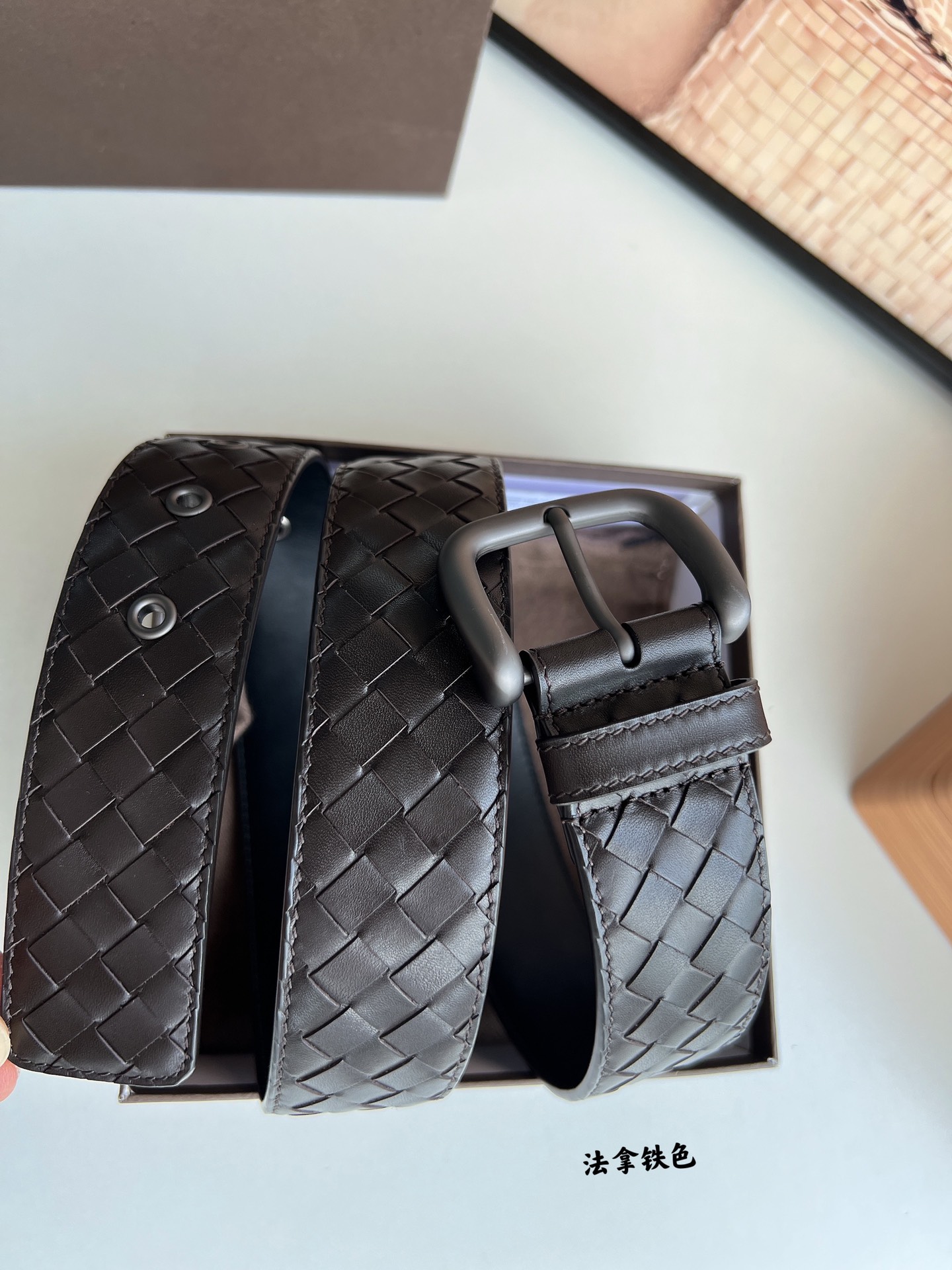 Bottega Veneta Male Pin Buckle Belt Cow Leather