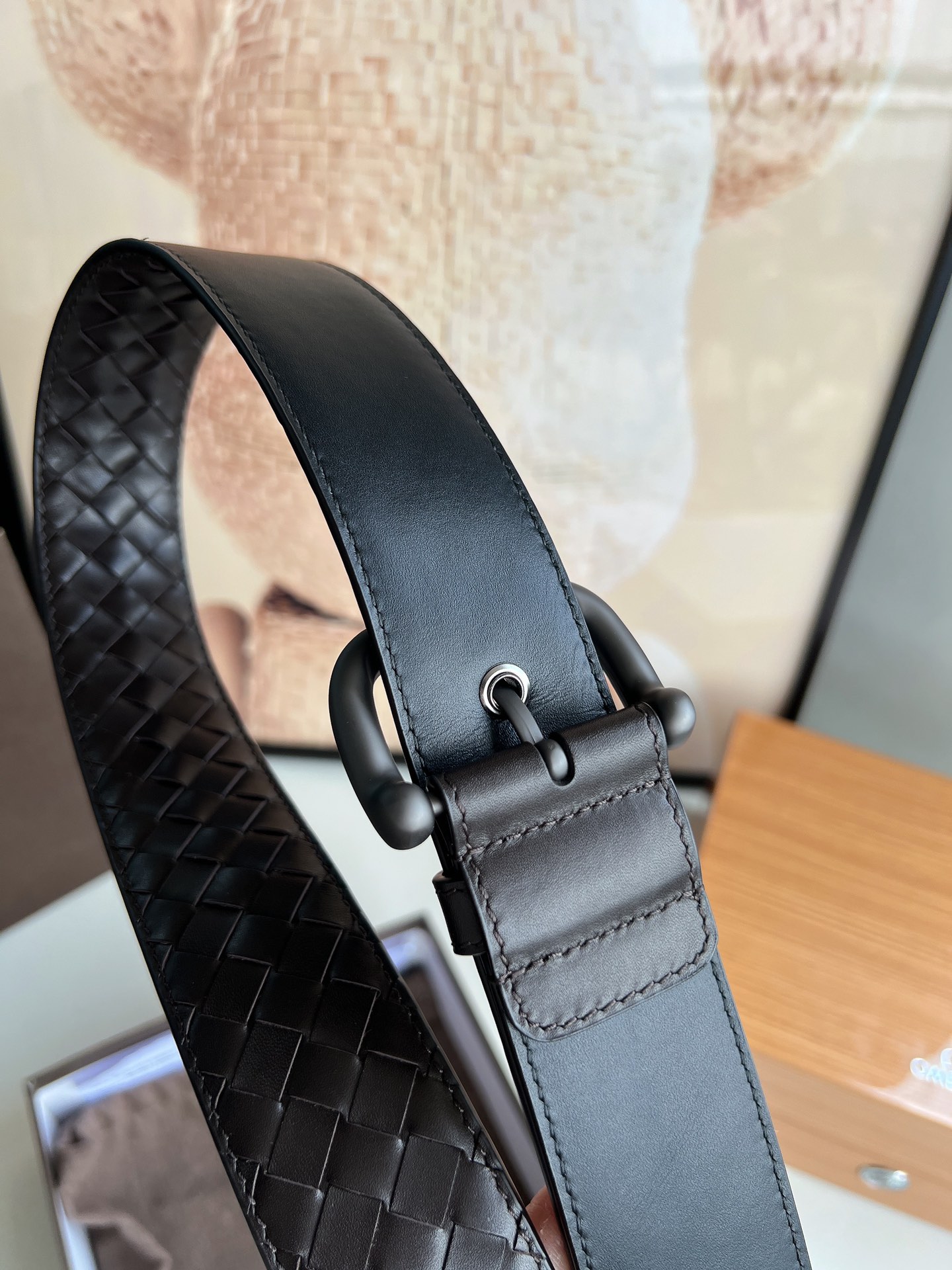 Bottega Veneta Male Pin Buckle Belt Cow Leather