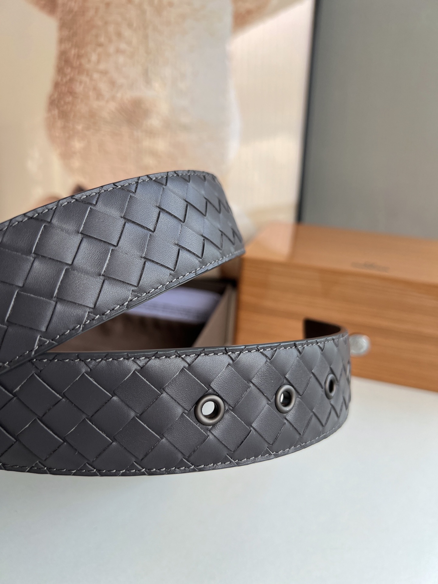 Bottega Veneta Male Pin Buckle Belt Cow Leather