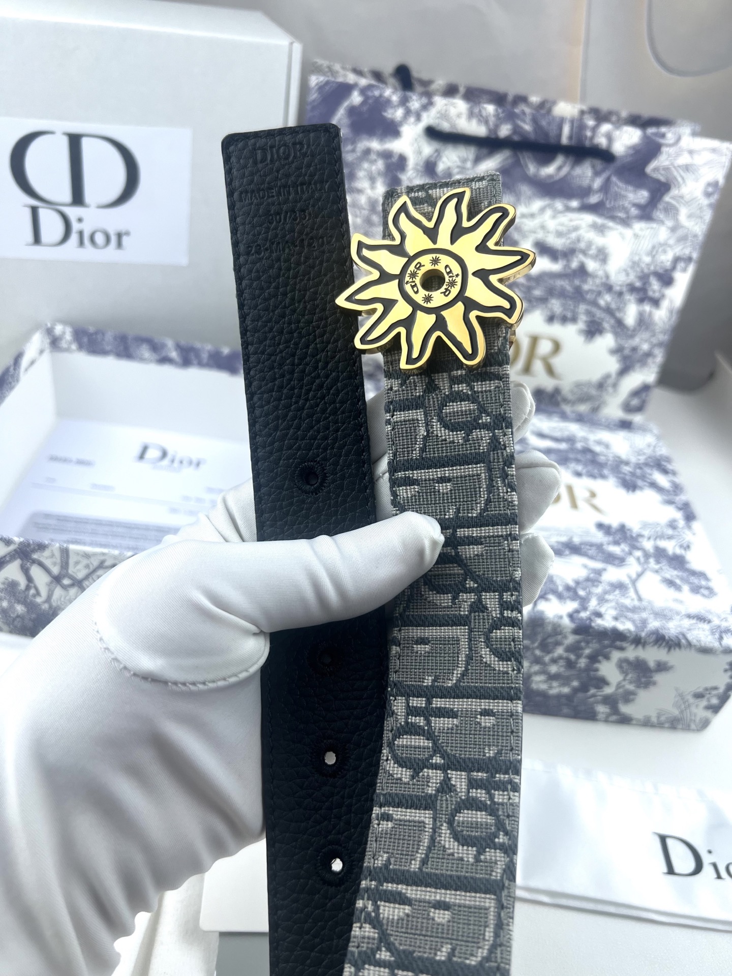 Dior Basic Belt Cow Leather Black L