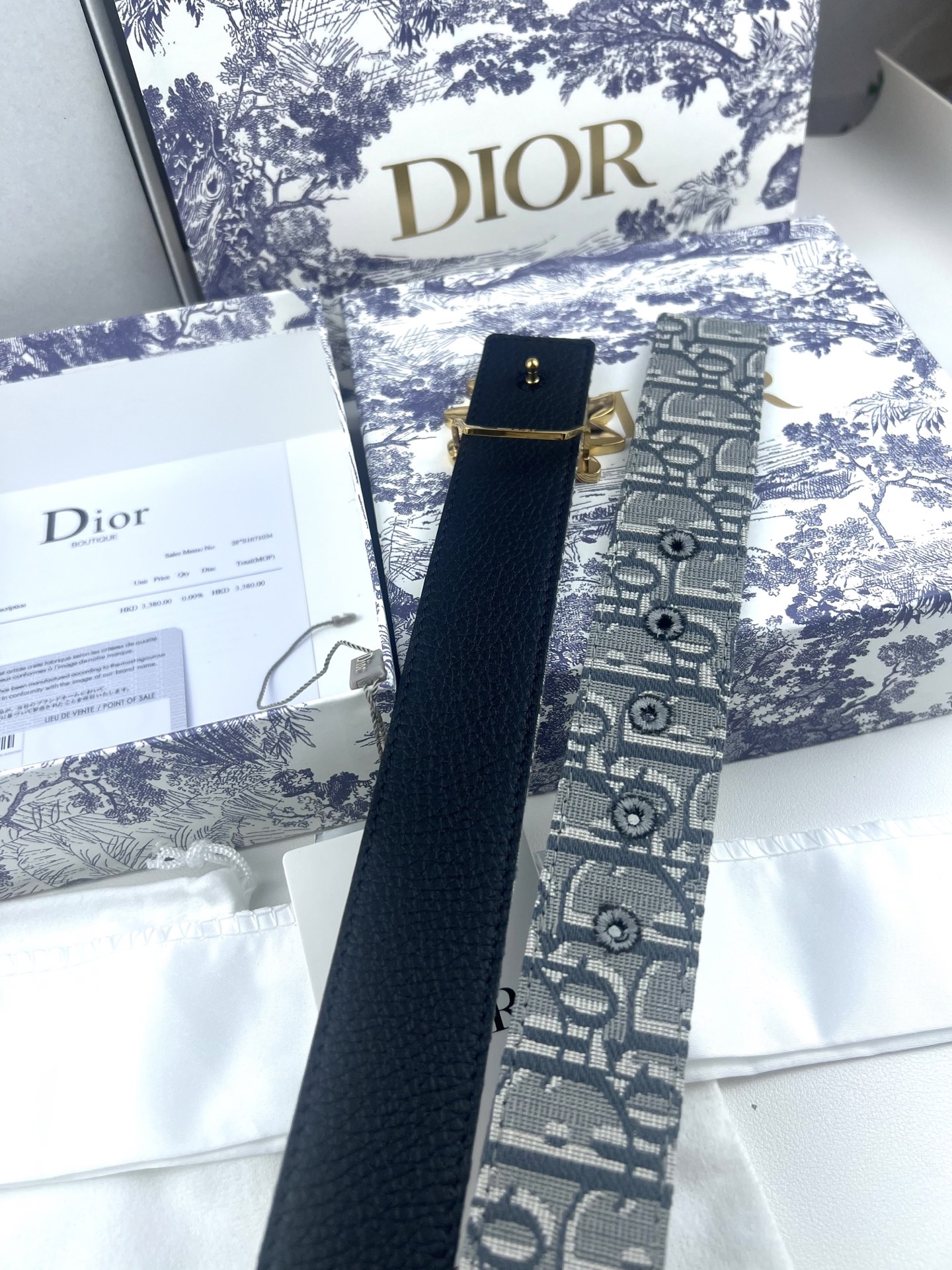 Dior Basic Belt Cow Leather Black L