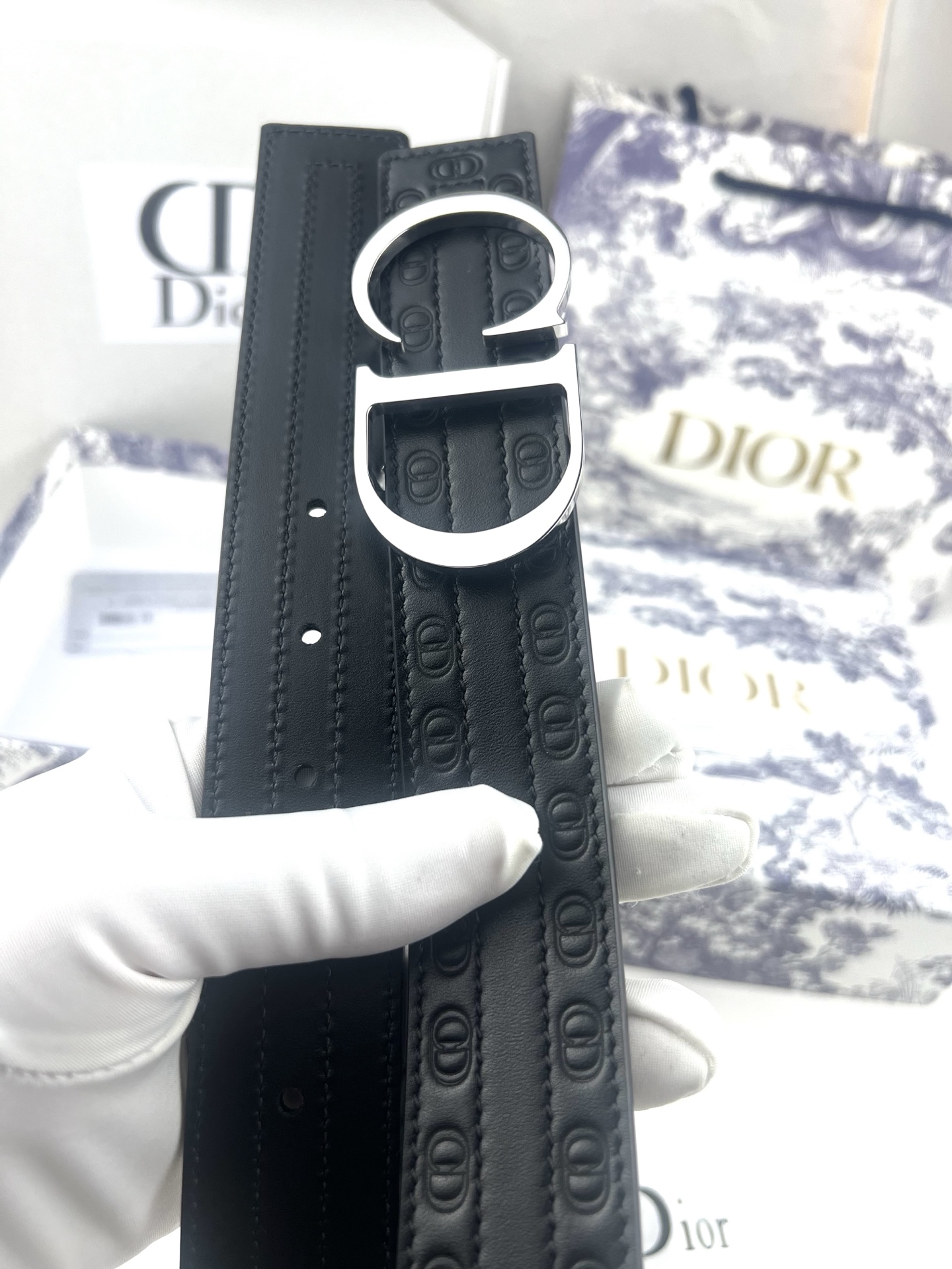 Dior Basic Belt Cow Leather Black L