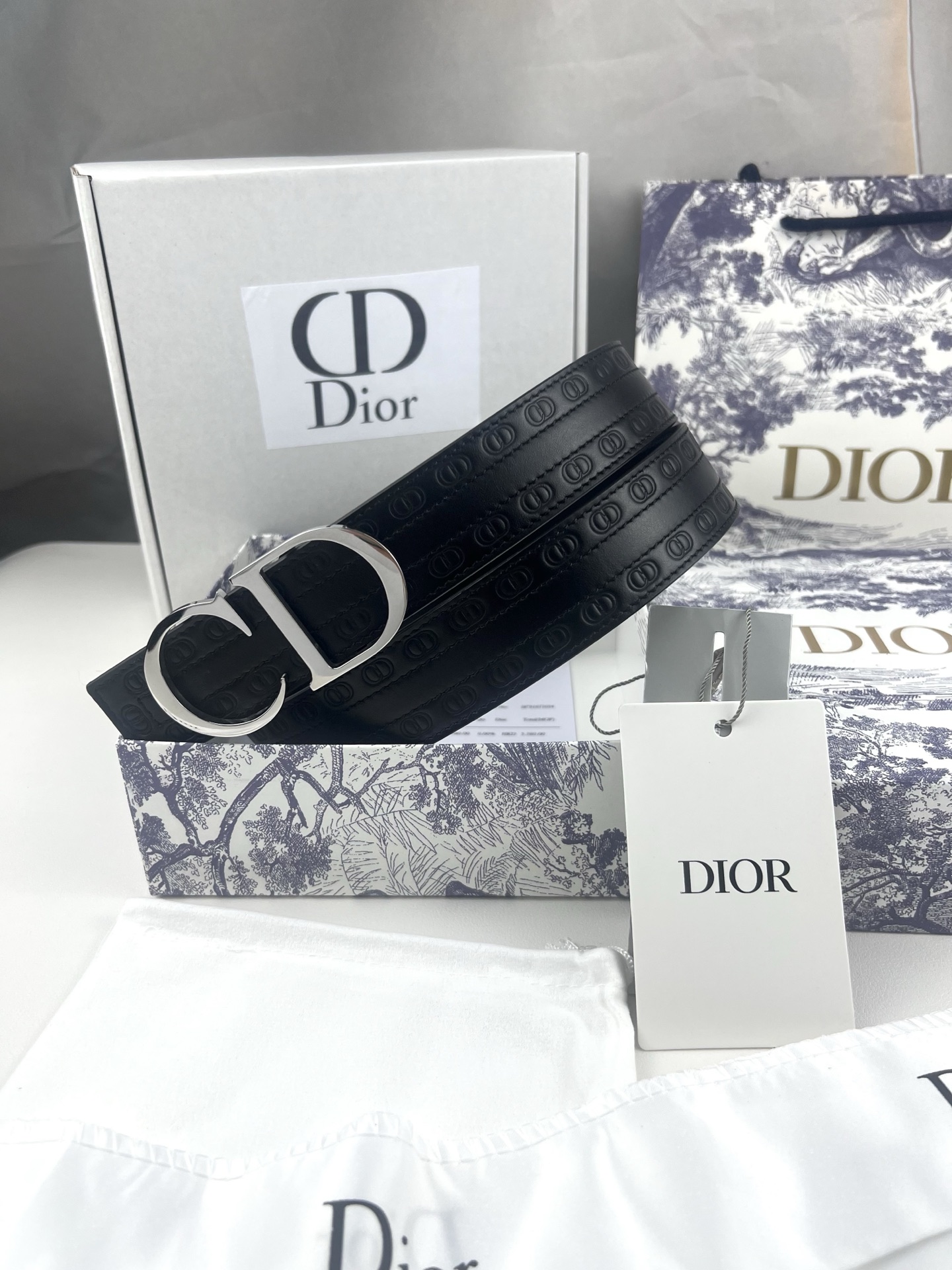 Dior Basic Belt Cow Leather Black L