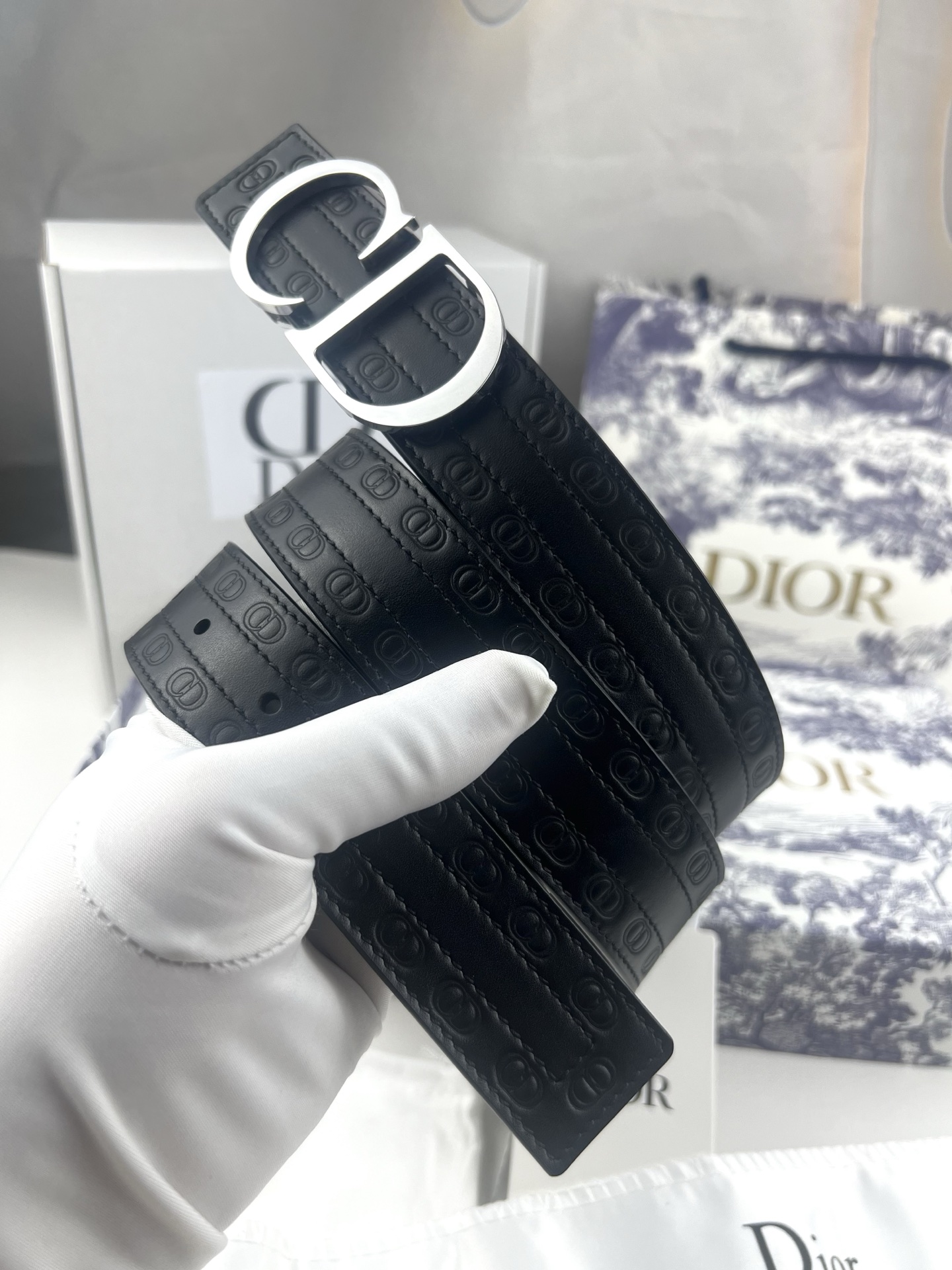 Dior Basic Belt Cow Leather Black L