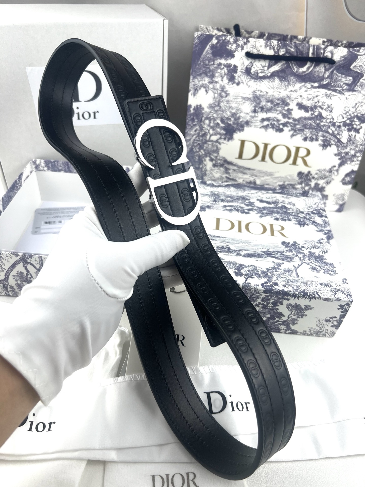 Dior Basic Belt Cow Leather Black L