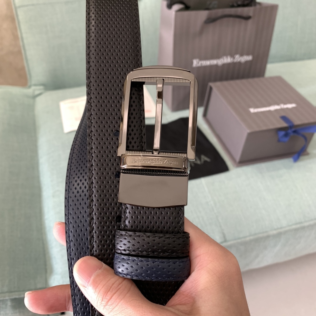 Ermenegildo Zegna Male Leather Belt M-l