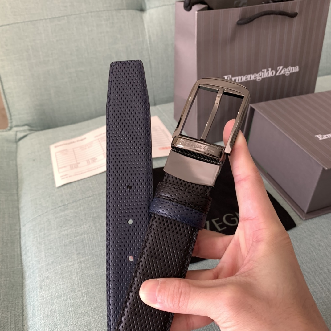 Ermenegildo Zegna Male Leather Belt M-l