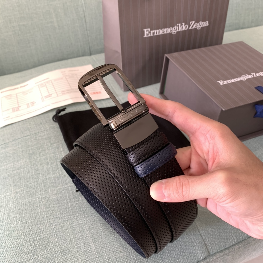 Ermenegildo Zegna Male Leather Belt M-l