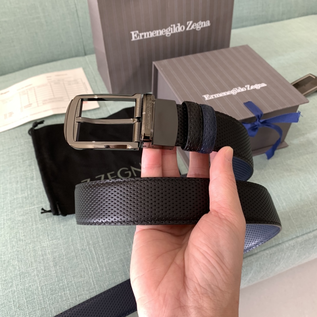 Ermenegildo Zegna Male Leather Belt M-l