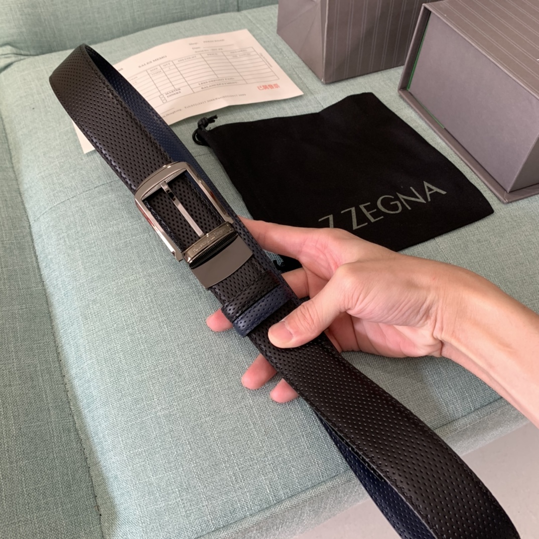 Ermenegildo Zegna Male Leather Belt M-l