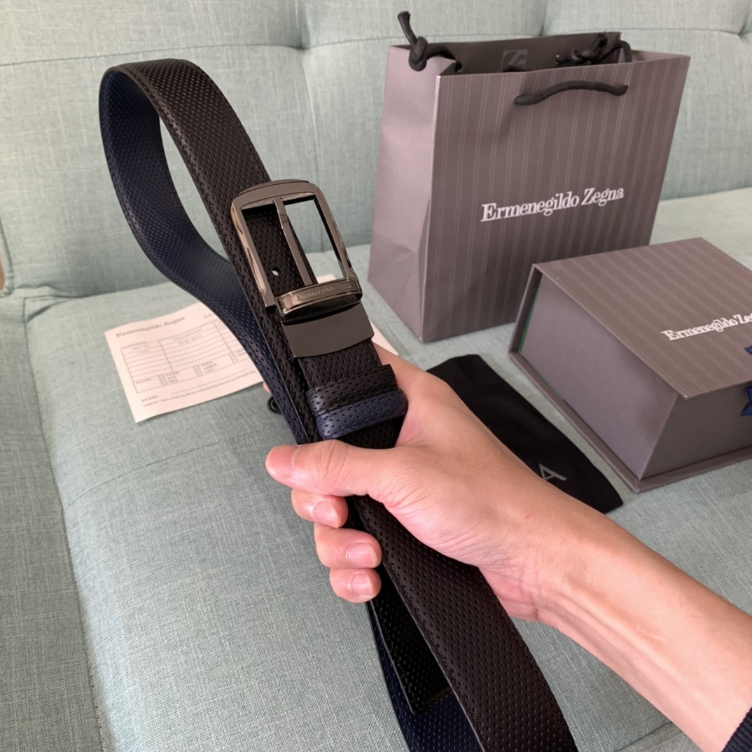 Ermenegildo Zegna Male Leather Belt M-l