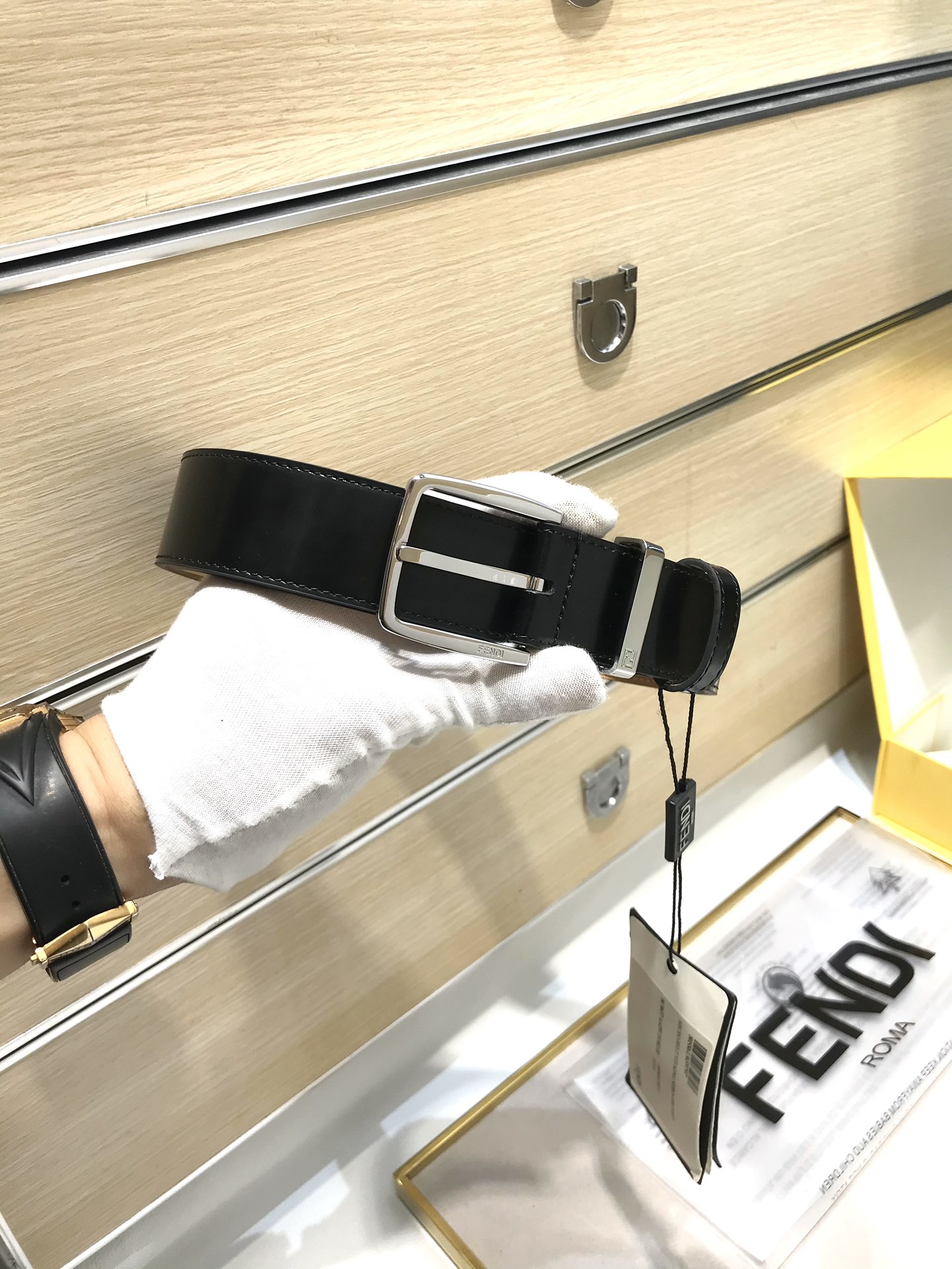 Salvatore Ferragamo Leather Belt Cow Leather 35mm