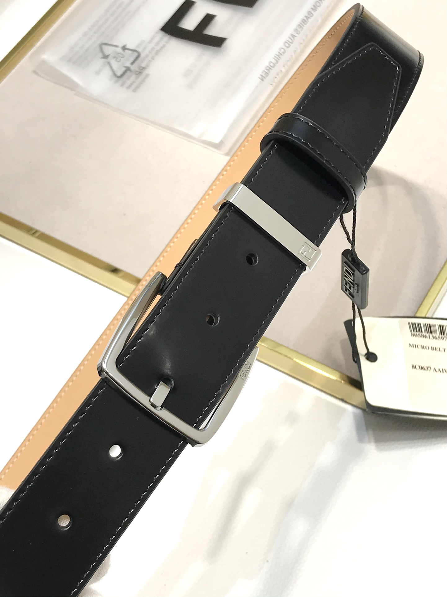 Salvatore Ferragamo Leather Belt Cow Leather 35mm