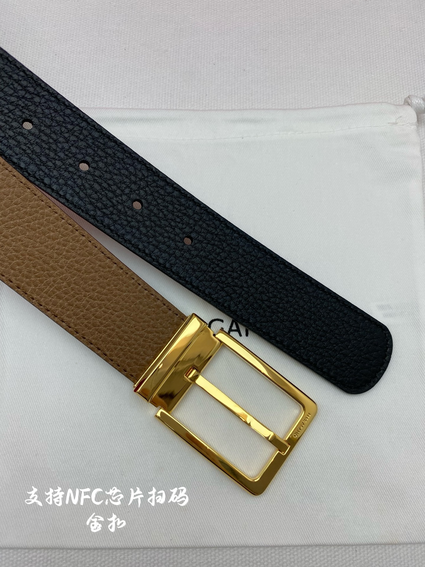 Salvatore Ferragamo Male Leather Belt Cow Leather M