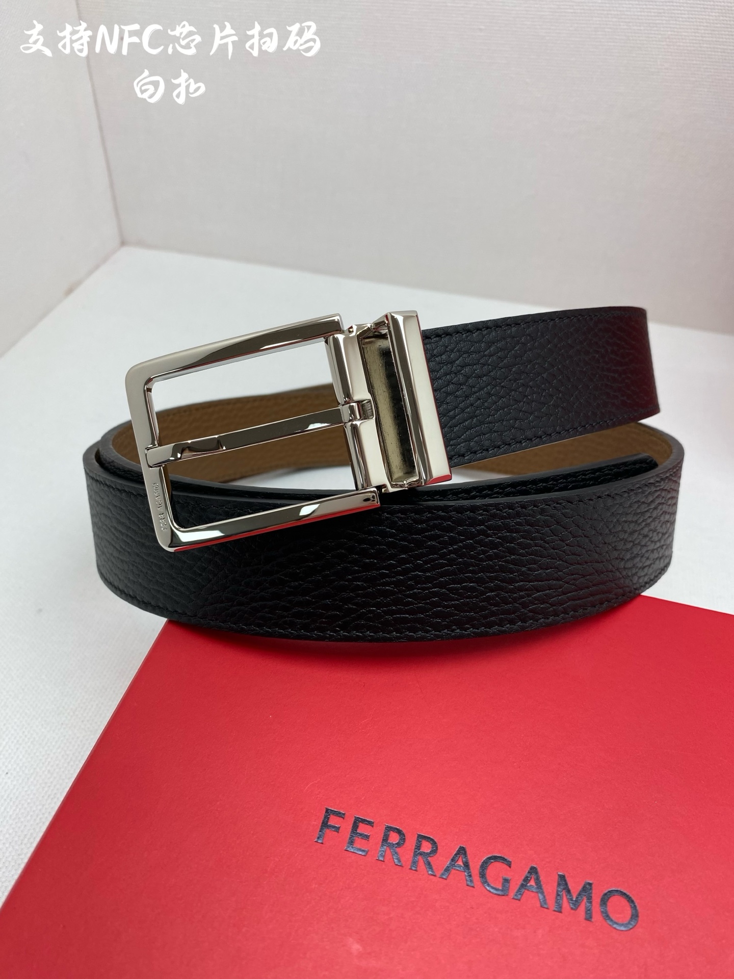 Salvatore Ferragamo Male Leather Belt Cow Leather M