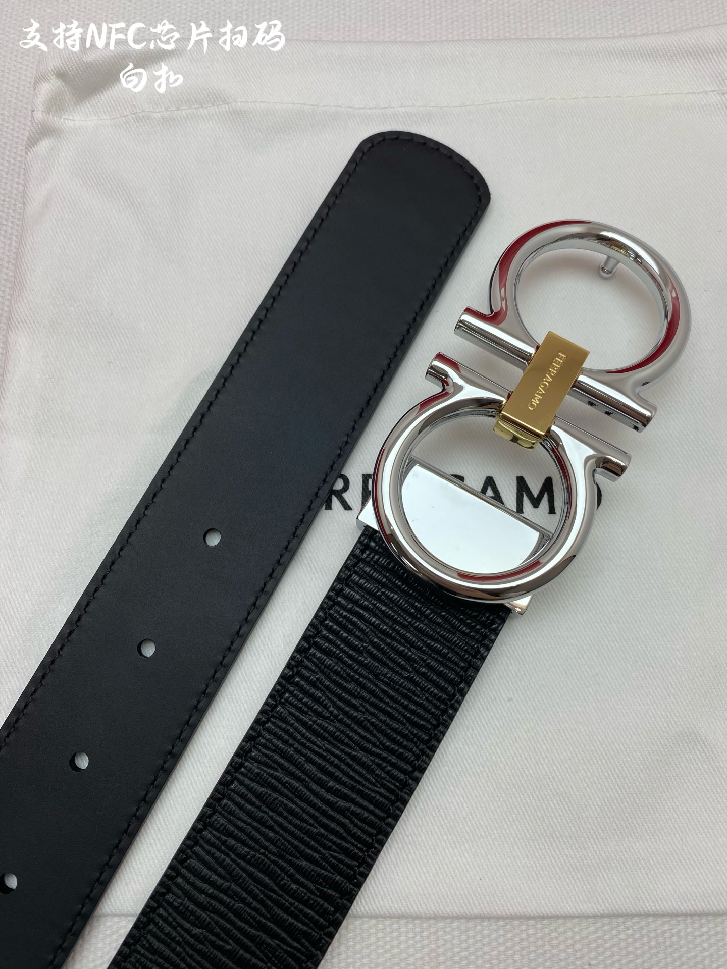 Salvatore Ferragamo Male Leather Belt Cow Leather M