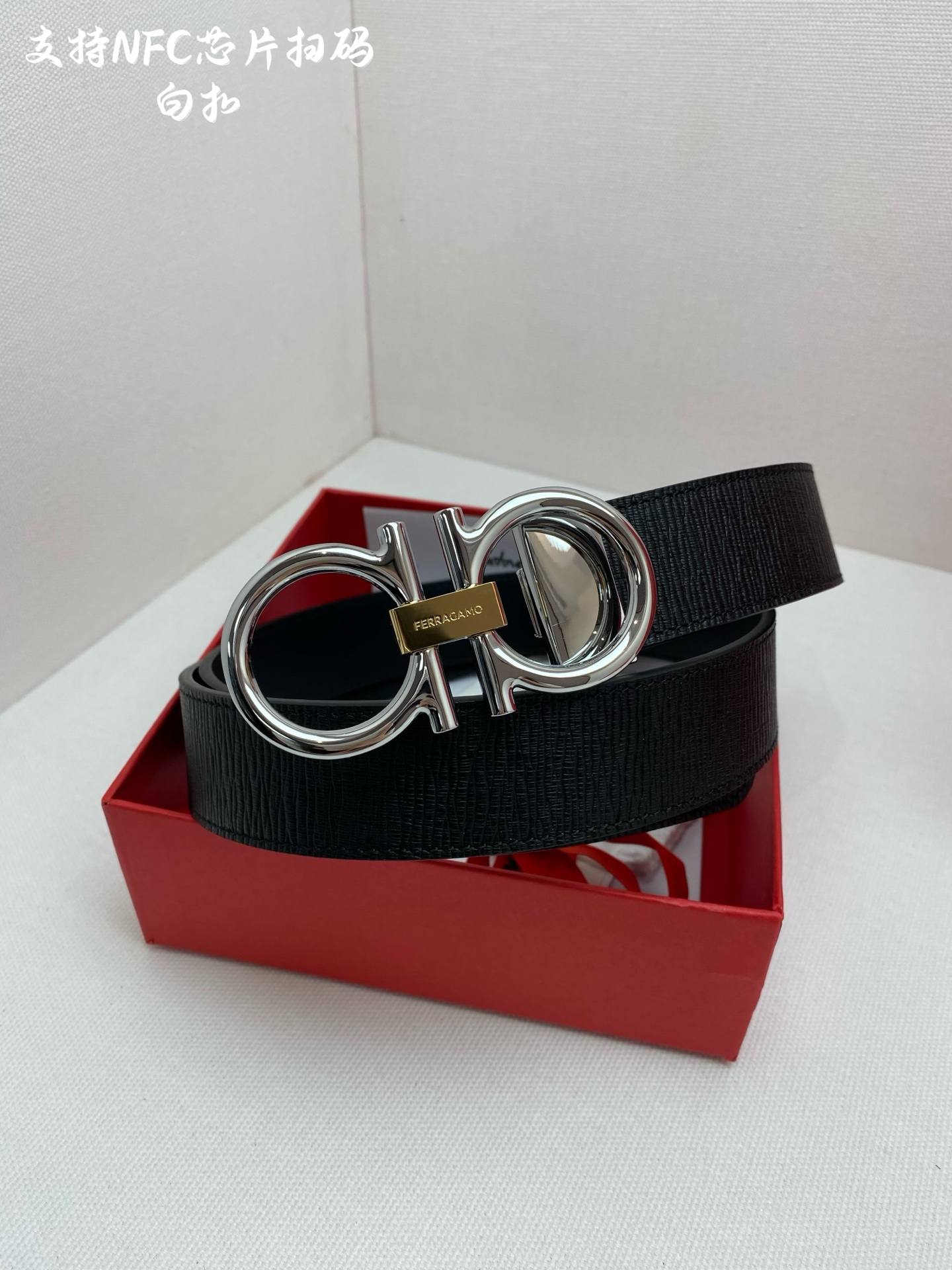 Salvatore Ferragamo Male Leather Belt Cow Leather M