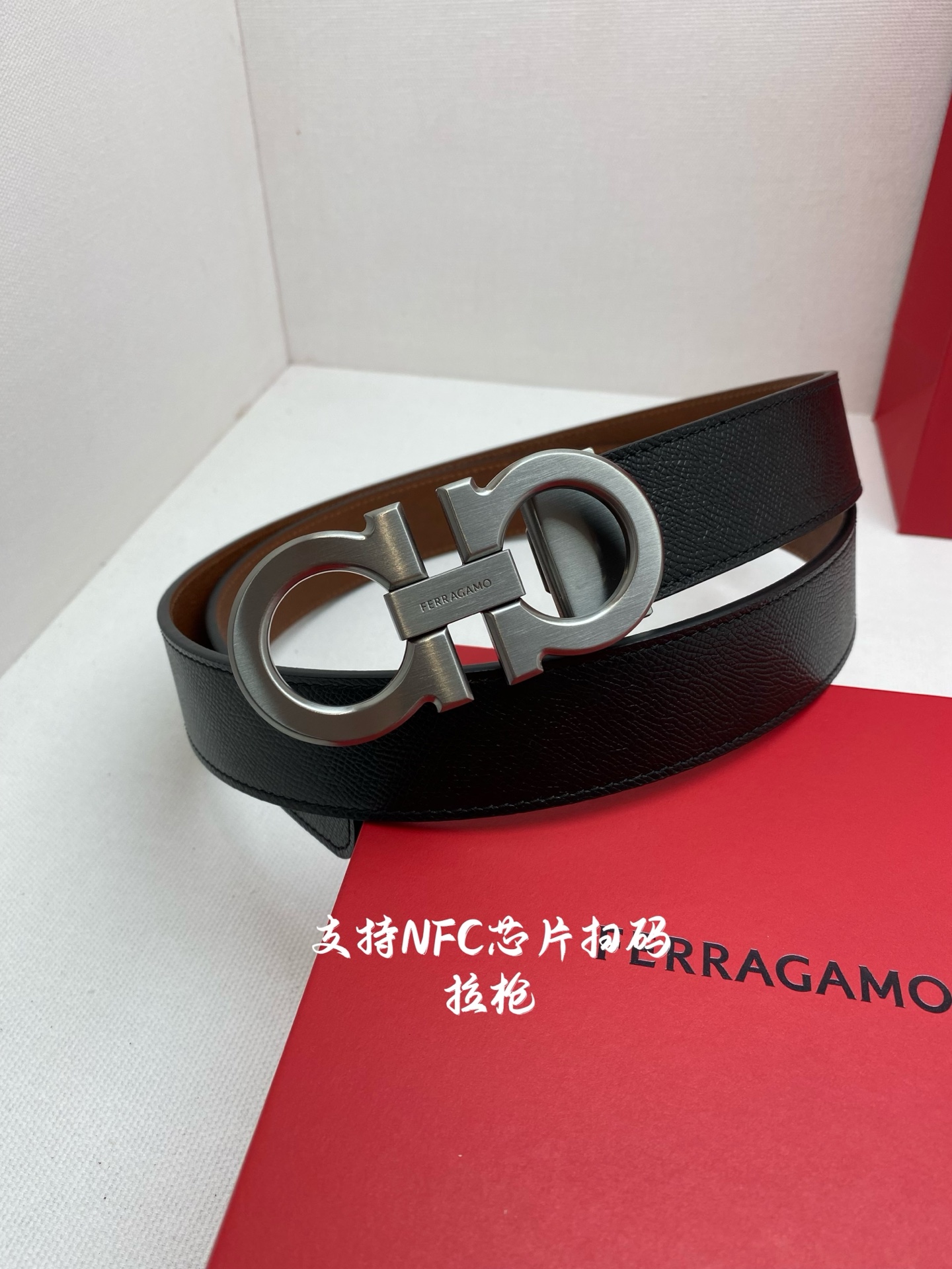 Salvatore Ferragamo Male Leather Belt Cow Leather M