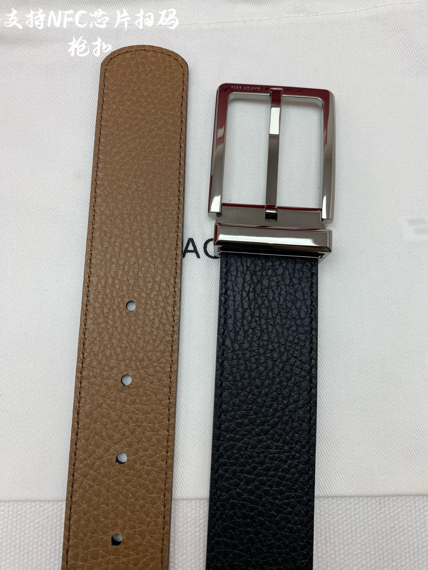 Salvatore Ferragamo Male Leather Belt Cow Leather M