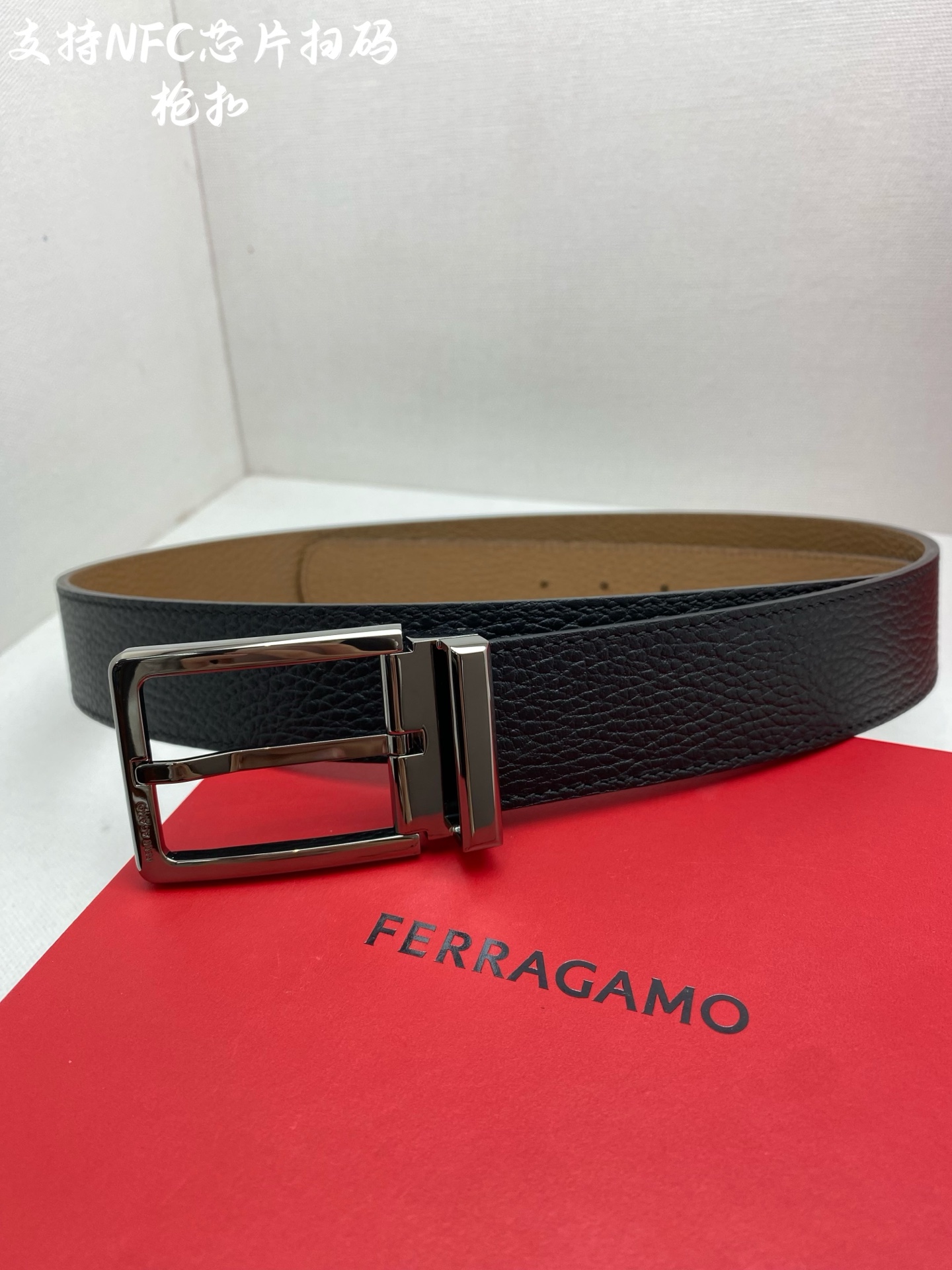 Salvatore Ferragamo Male Leather Belt Cow Leather M