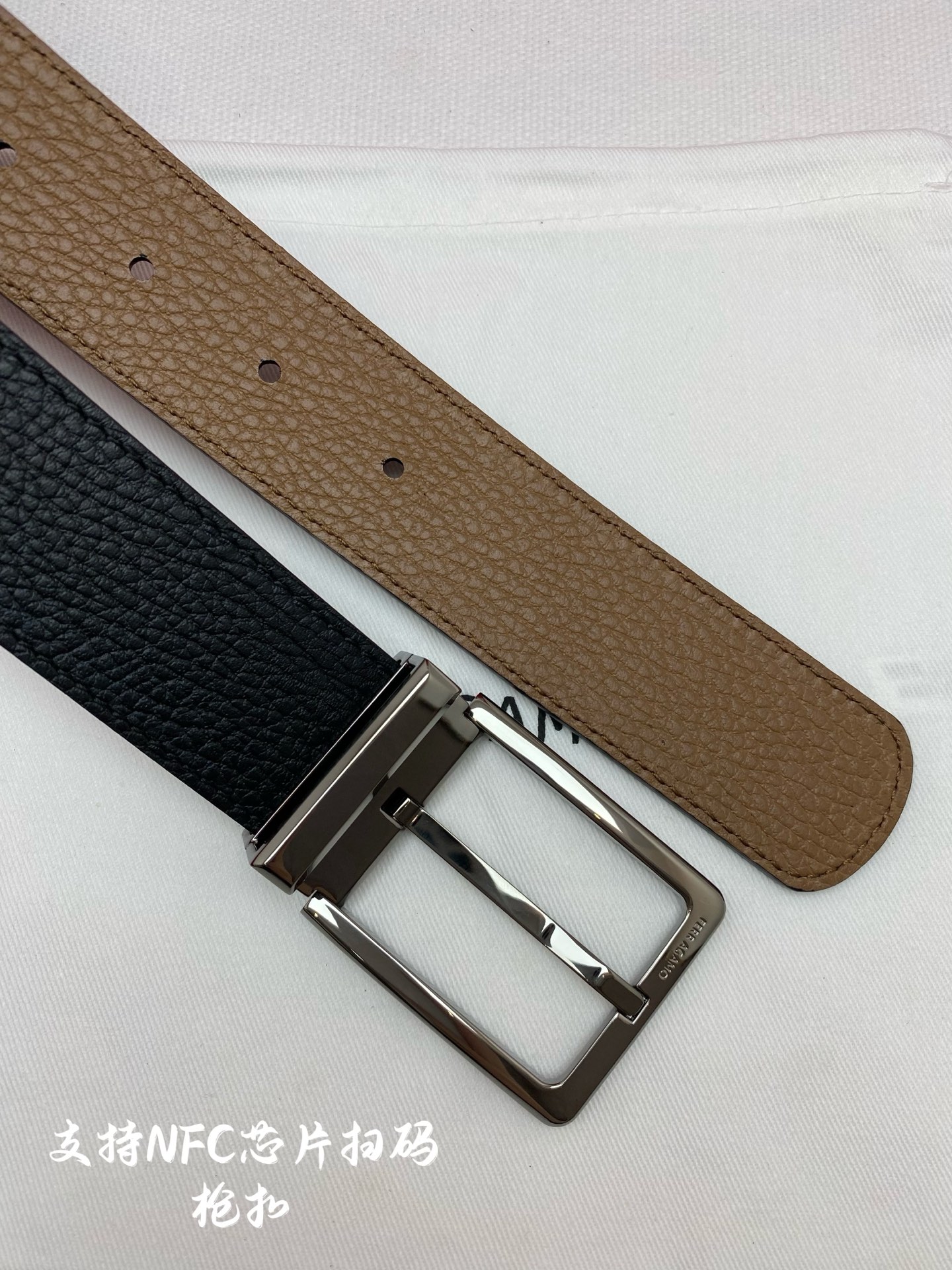 Salvatore Ferragamo Male Leather Belt Cow Leather M