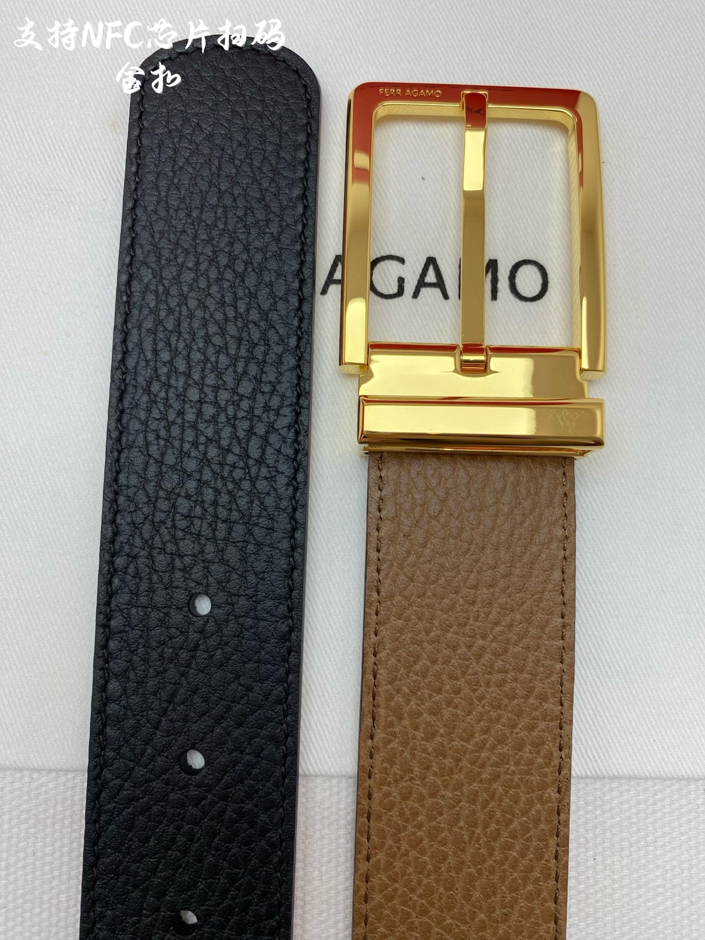 Salvatore Ferragamo Male Leather Belt Cow Leather M