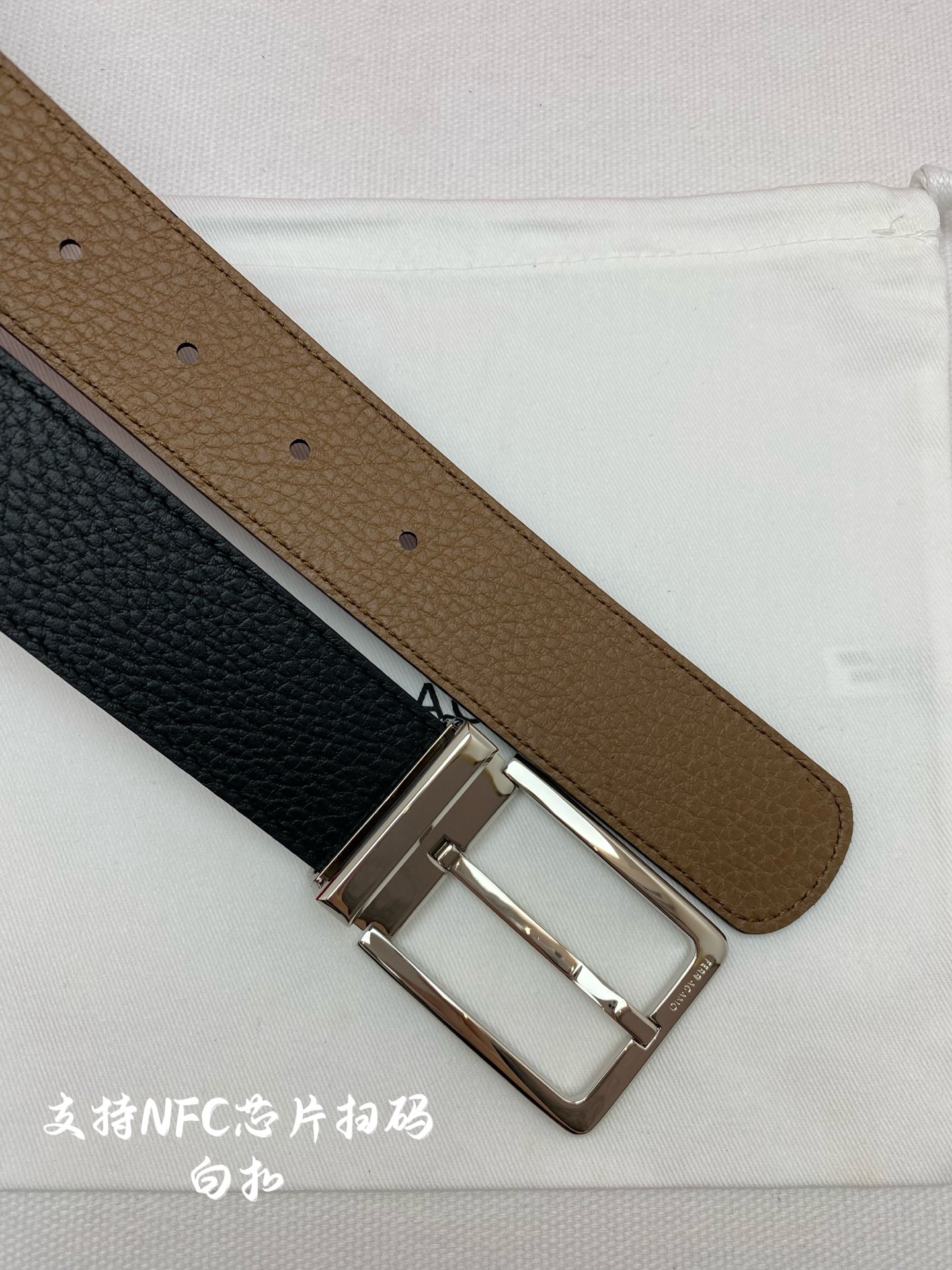 Salvatore Ferragamo Male Leather Belt Cow Leather M
