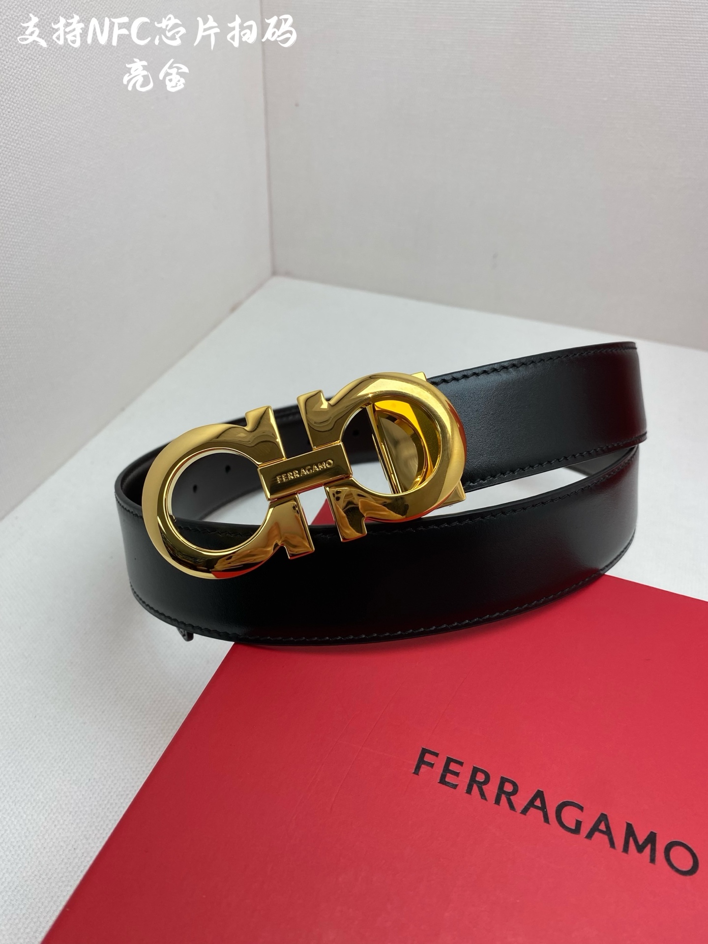 Salvatore Ferragamo Male Leather Belt Cow Leather M
