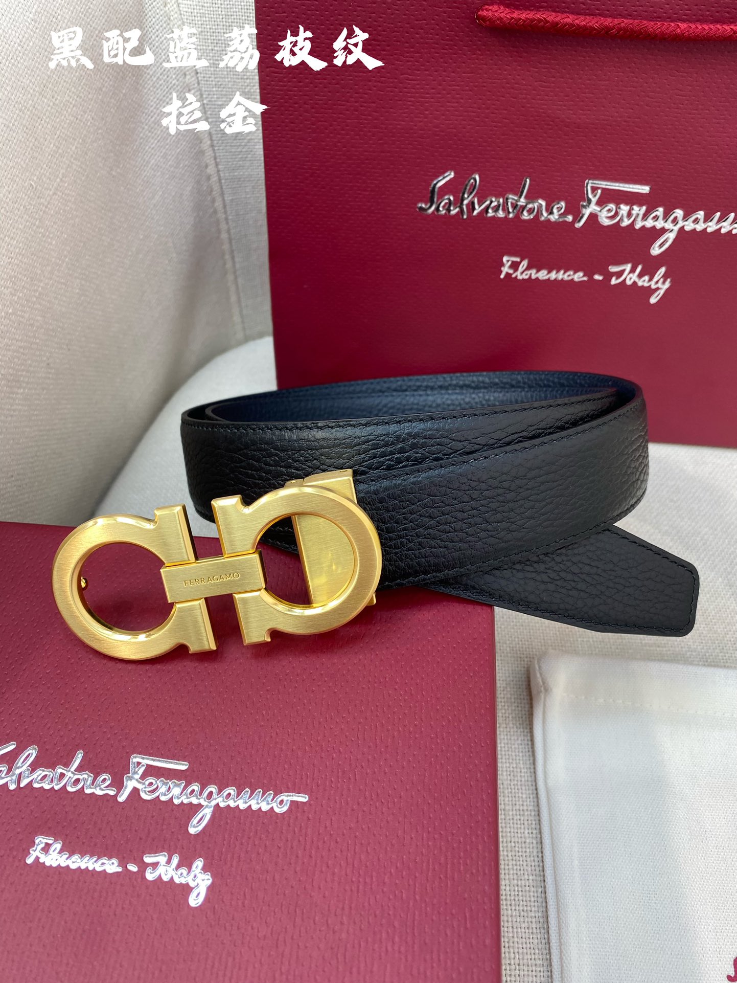 Salvatore Ferragamo Male Leather Belt Cow Leather M