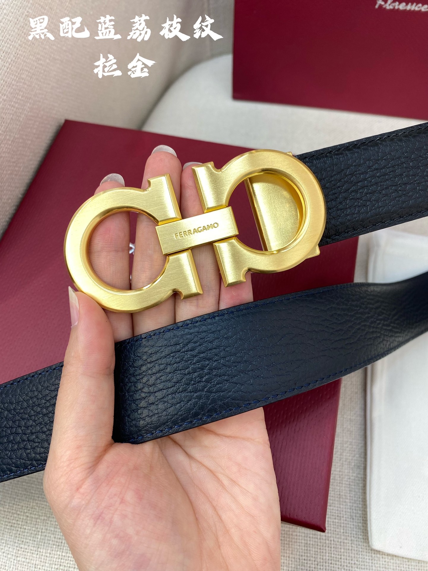 Salvatore Ferragamo Male Leather Belt Cow Leather M