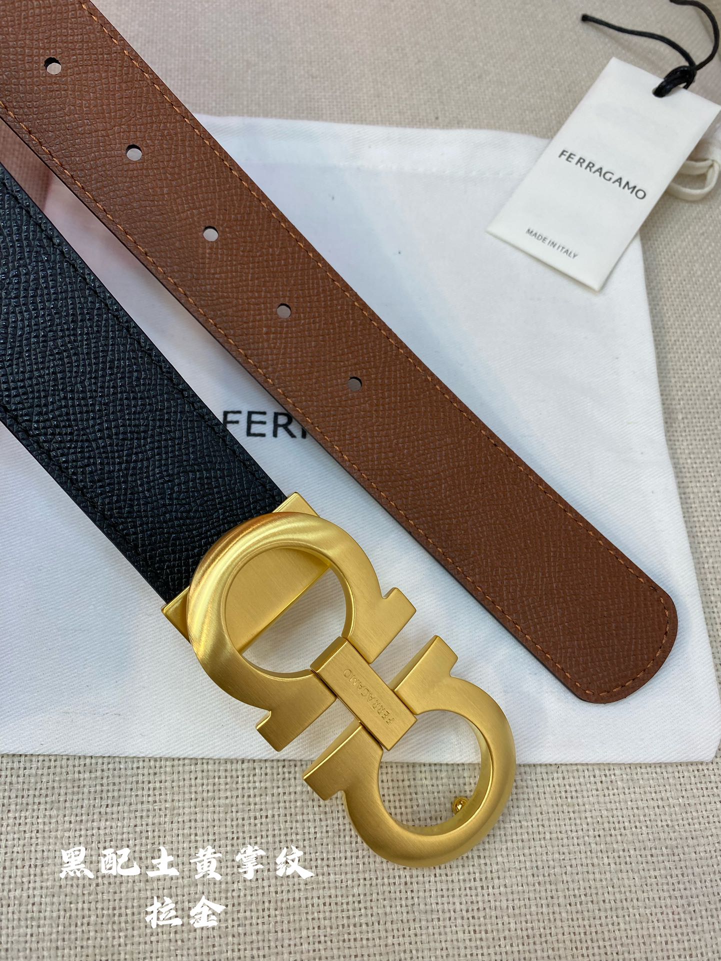 Salvatore Ferragamo Male Leather Belt Cow Leather M