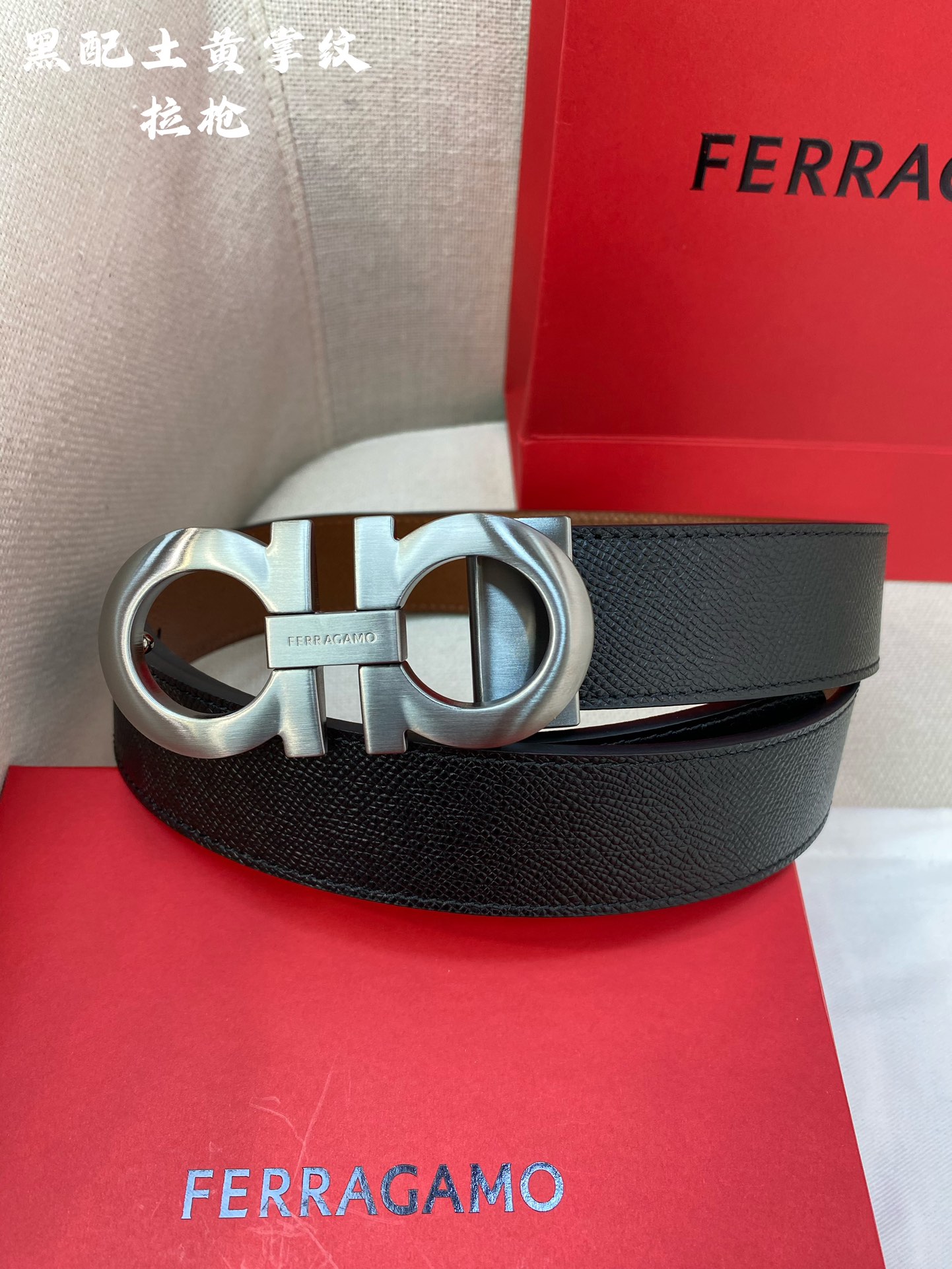 Salvatore Ferragamo Male Leather Belt Cow Leather M