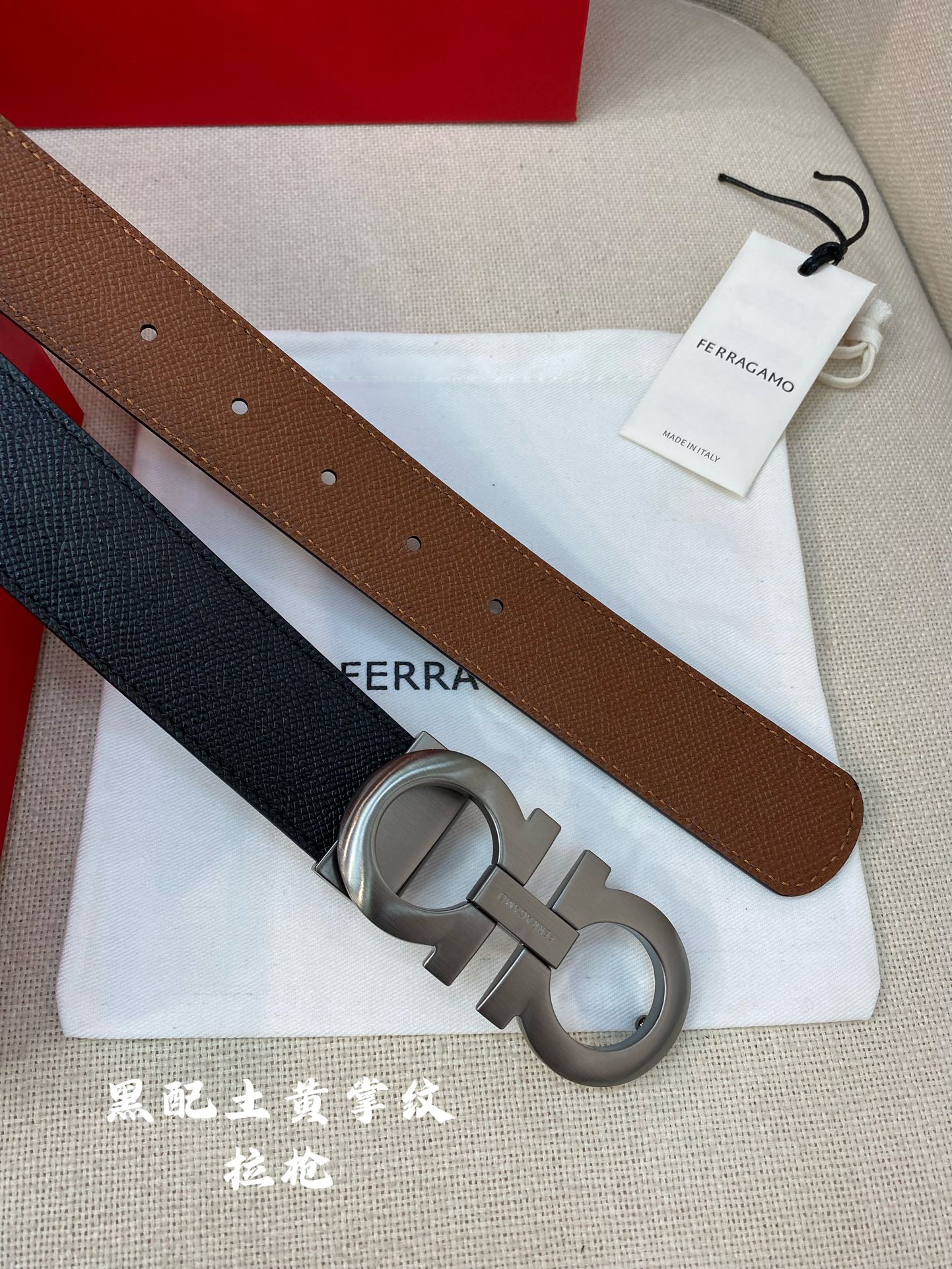 Salvatore Ferragamo Male Leather Belt Cow Leather M
