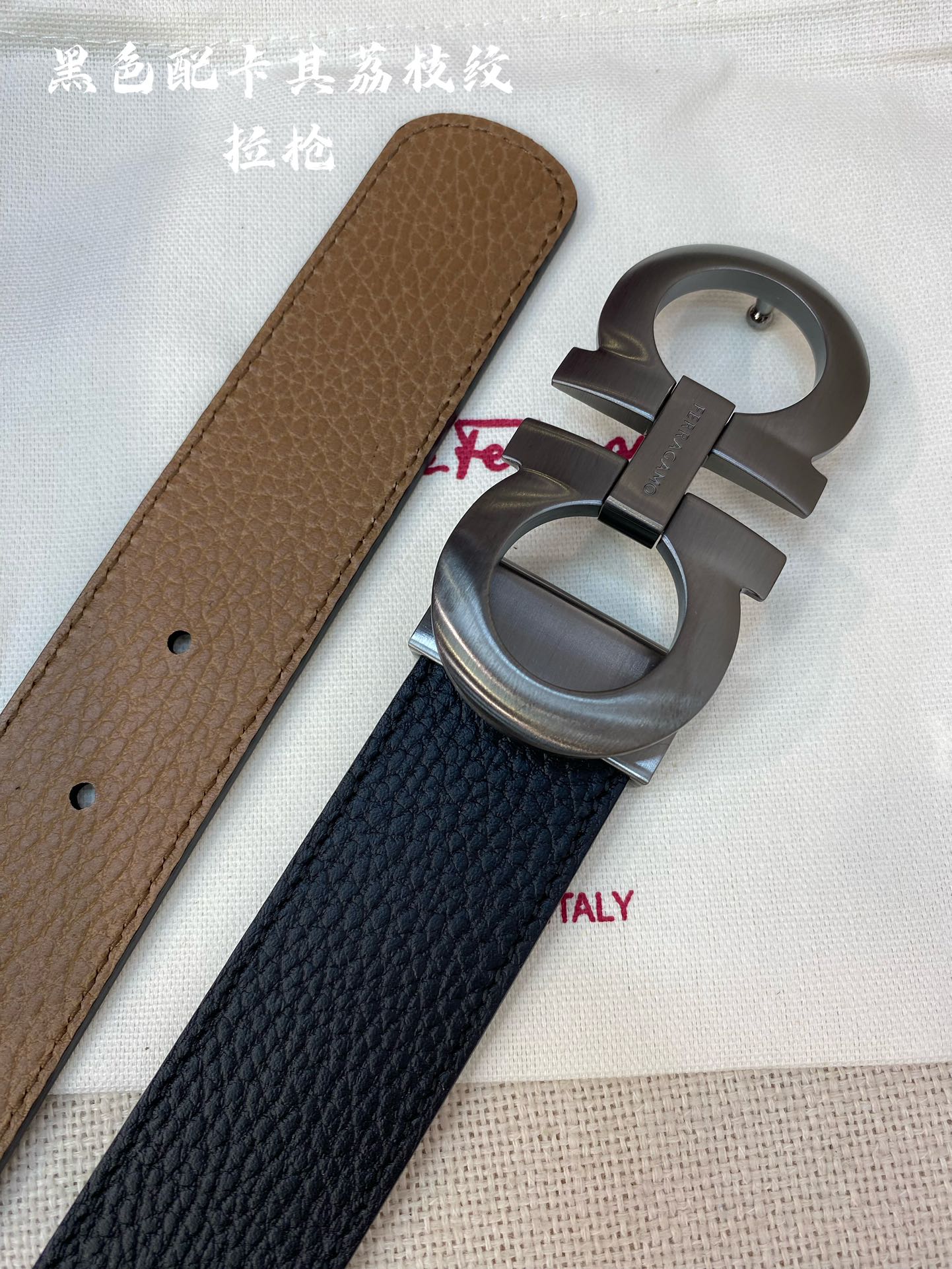 Salvatore Ferragamo Male Leather Belt Cow Leather M