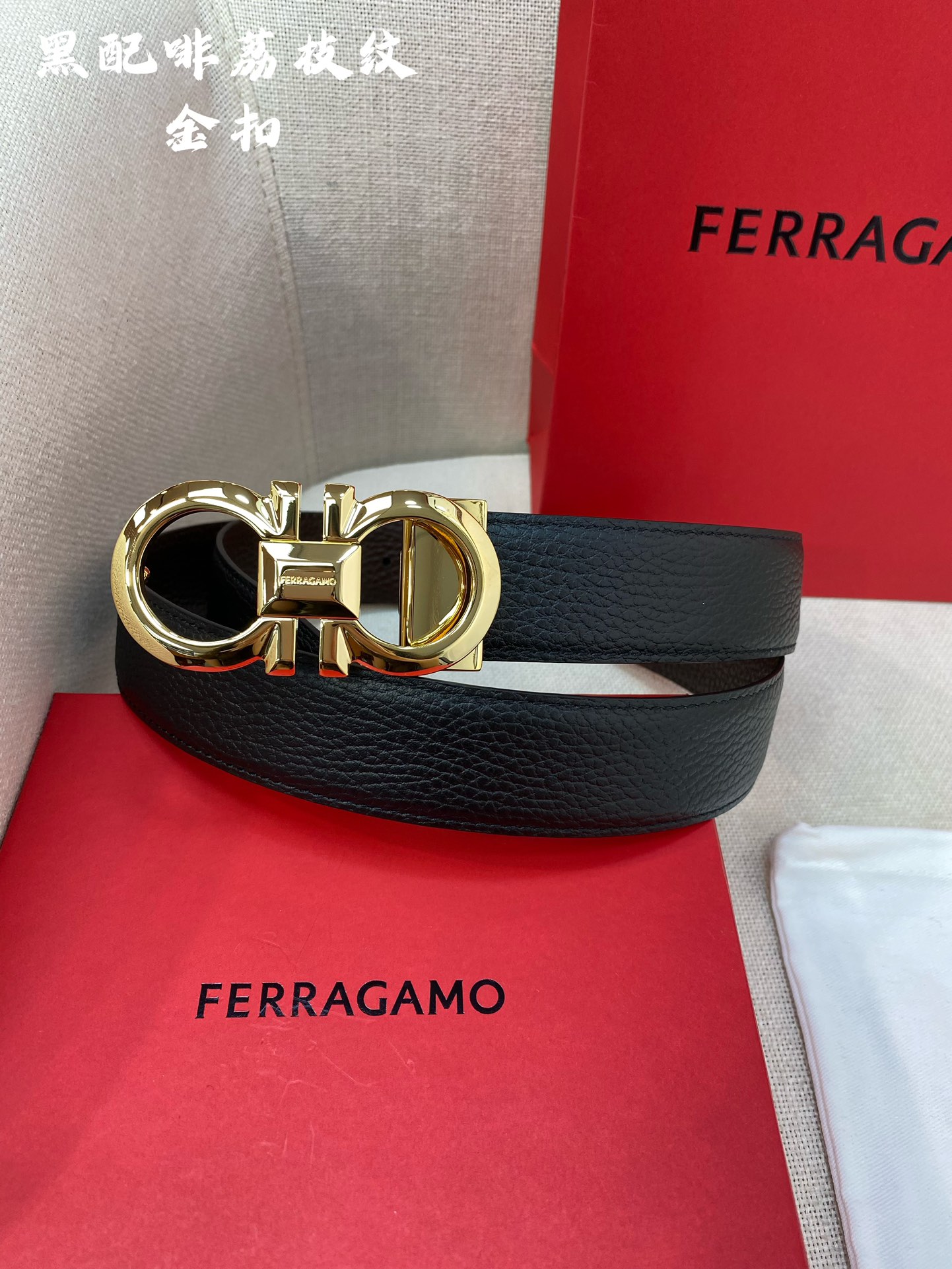 Salvatore Ferragamo Male Leather Belt Cow Leather M