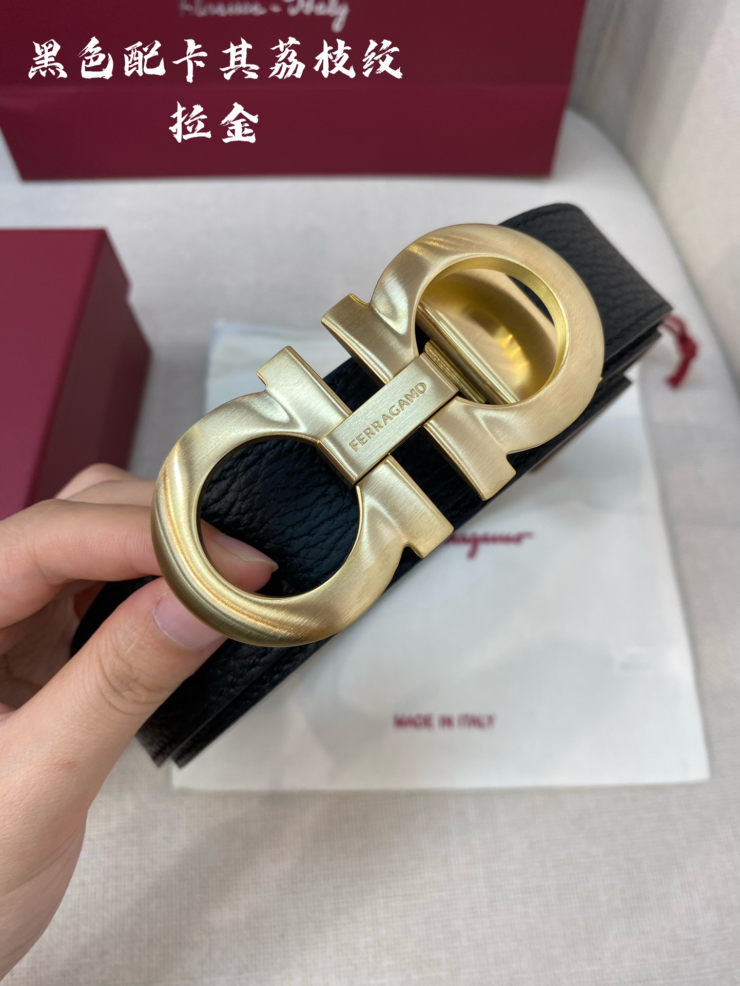 Salvatore Ferragamo Male Leather Belt Cow Leather M