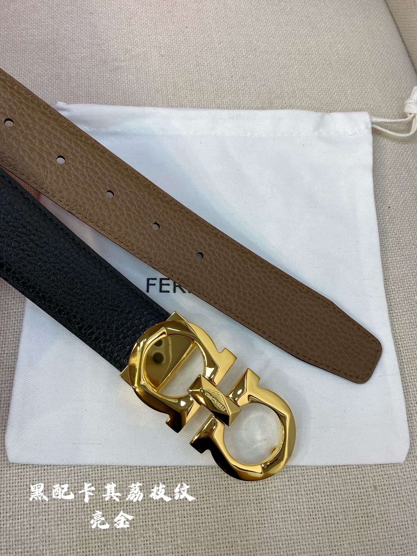Salvatore Ferragamo Male Leather Belt Cow Leather M