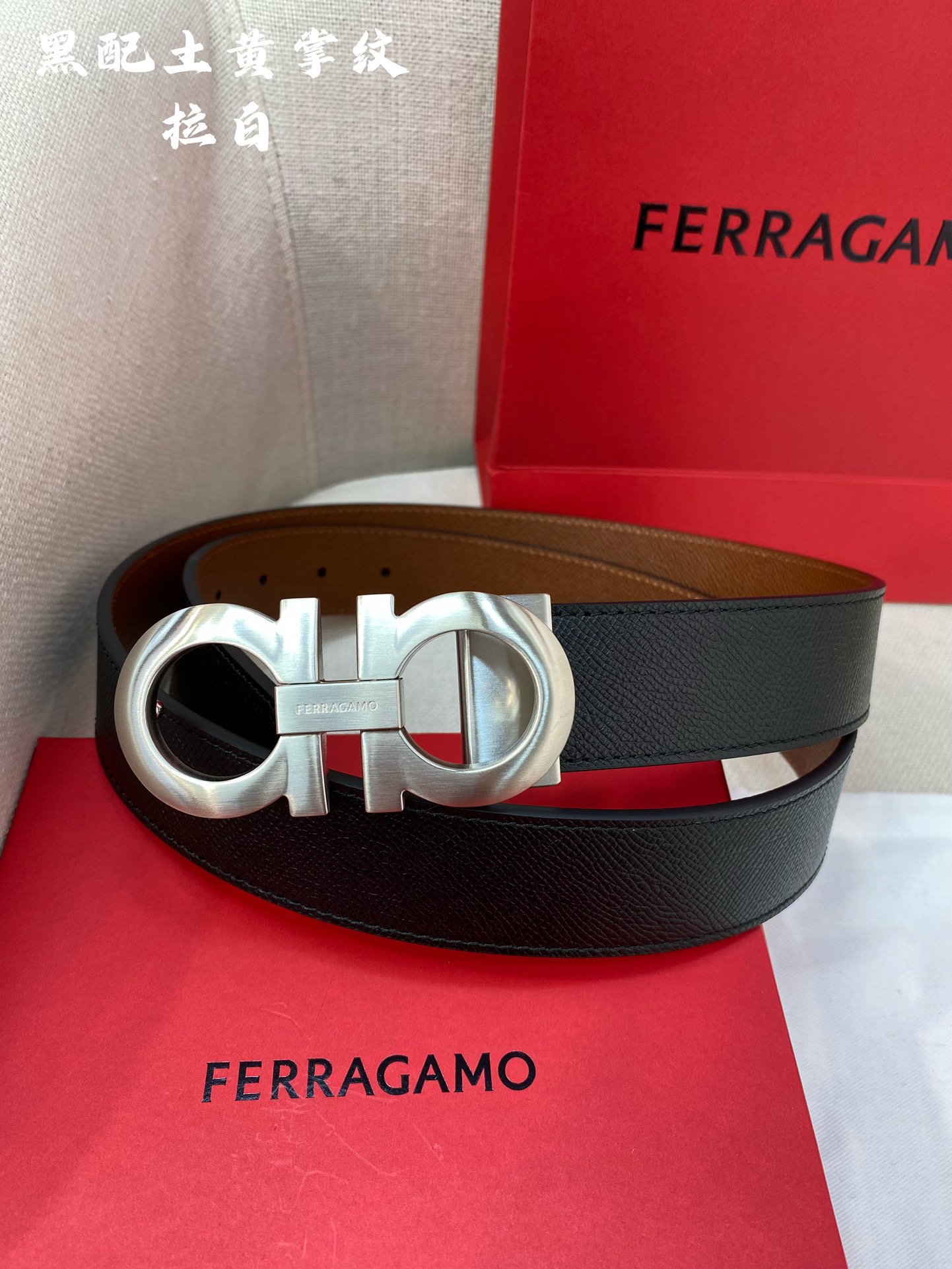 Salvatore Ferragamo Male Leather Belt Cow Leather M
